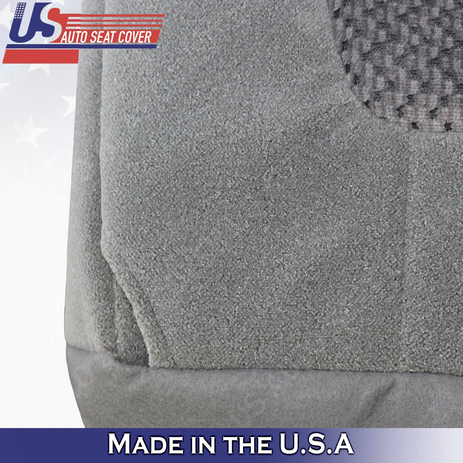 2001 Ford F250 F350 F450 Front Driver & Passenger Bottoms Cloth Seat Cover Gray