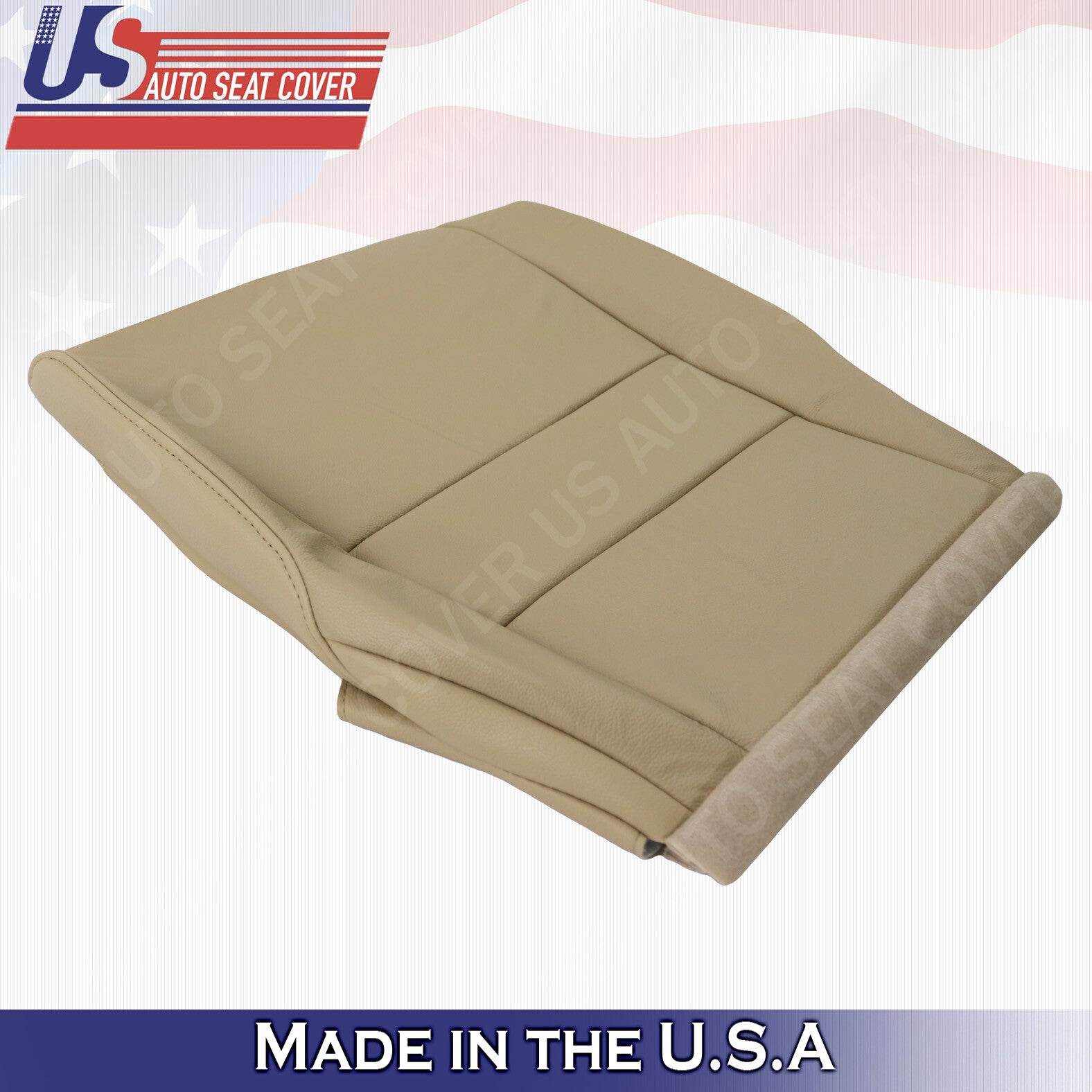Fits 2007 to 2011 Honda CR-V Driver Bottom Replacement Leather Seat Cover "Tan"