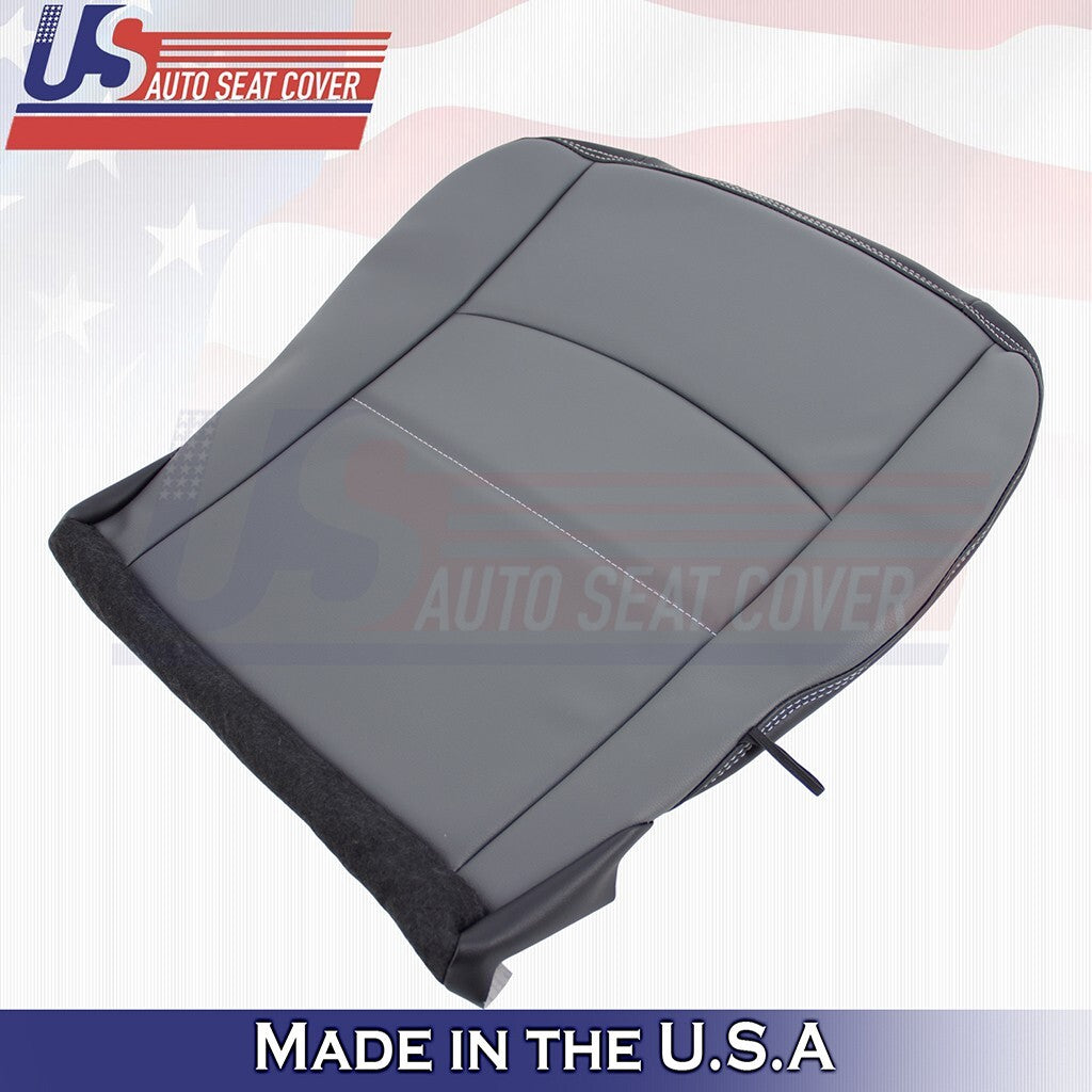 2019 to 2024 Dodge Ram Driver & Passenger Bottoms Vinyl Seat Cover Diesel Gray