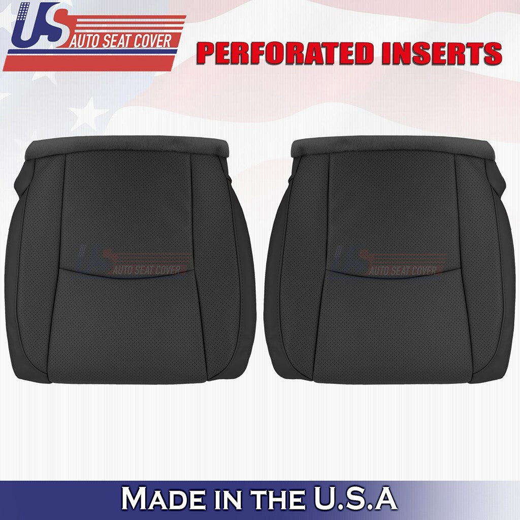 2003 to 2009 For Lexus RX350 Front Set Tops &Bottoms Synth Leather Cover Black