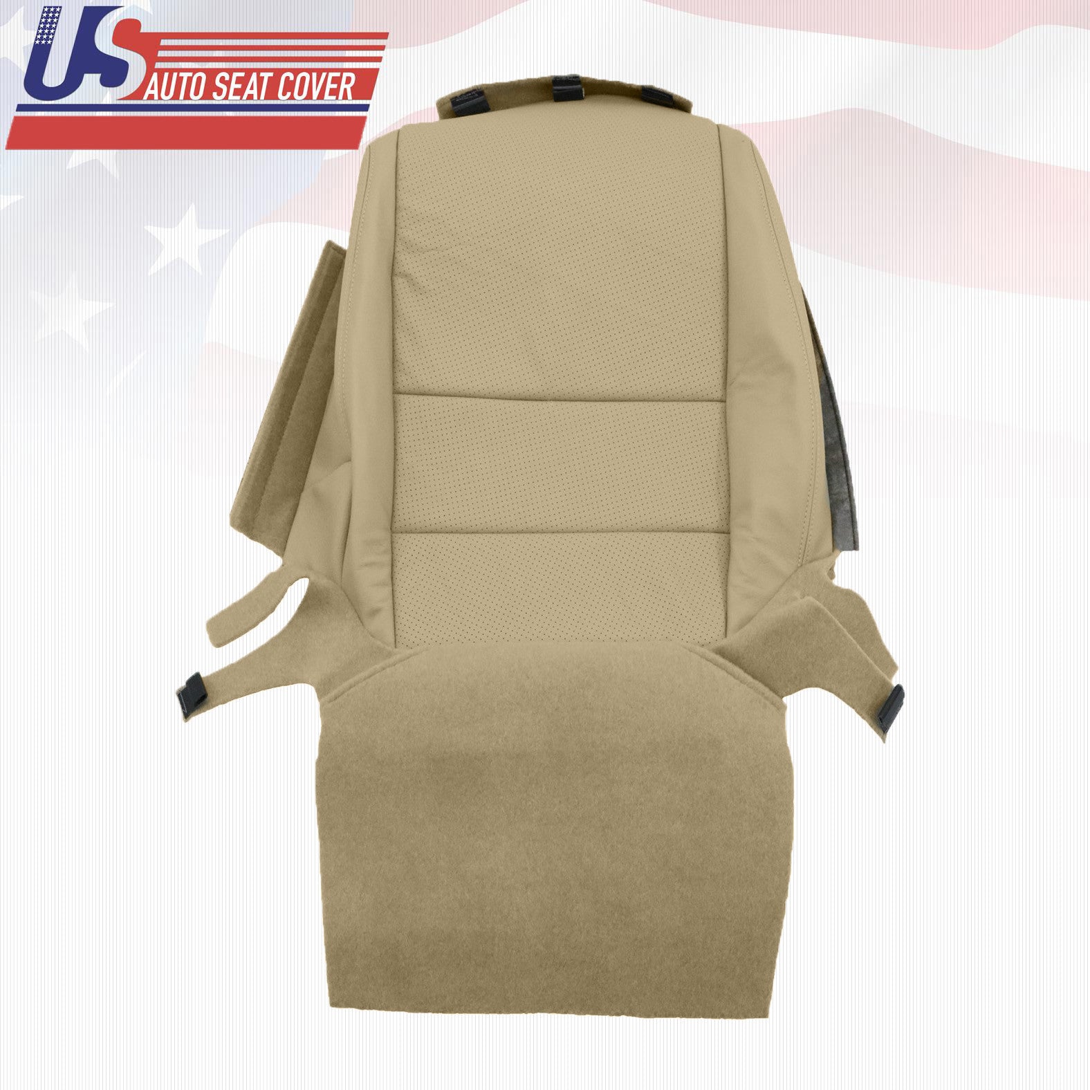 For 07 08 Acura TL Passenger Bottom Replacement Seat Cover Perforated LeatherTAN