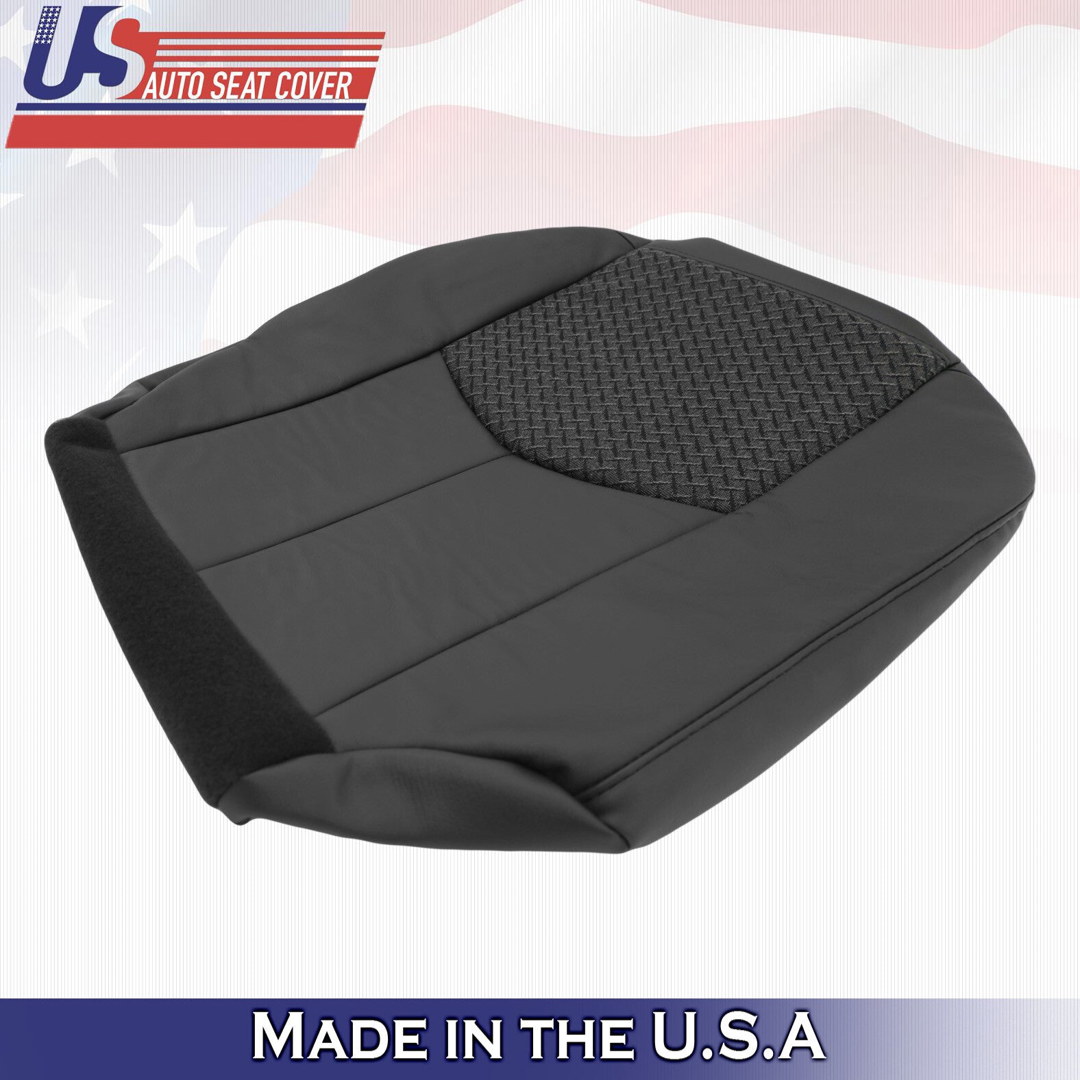 2003 2004 LOWER FRONT BOTTOM Leather-Cloth Seat Cover Dark Gray Chevy Avalanche