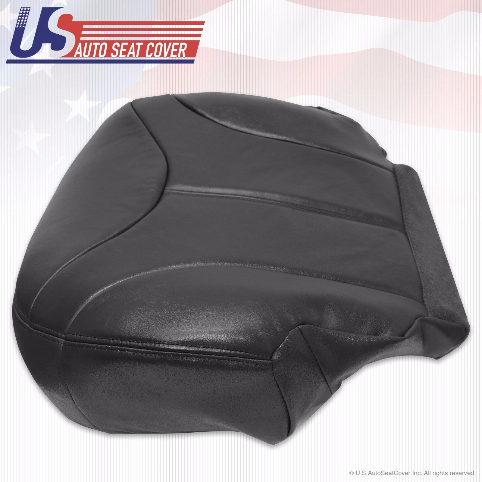 2001 GMC Sierra 2500 2500HD Passenger Side Bottom Leather Seat Cover Dark Gray