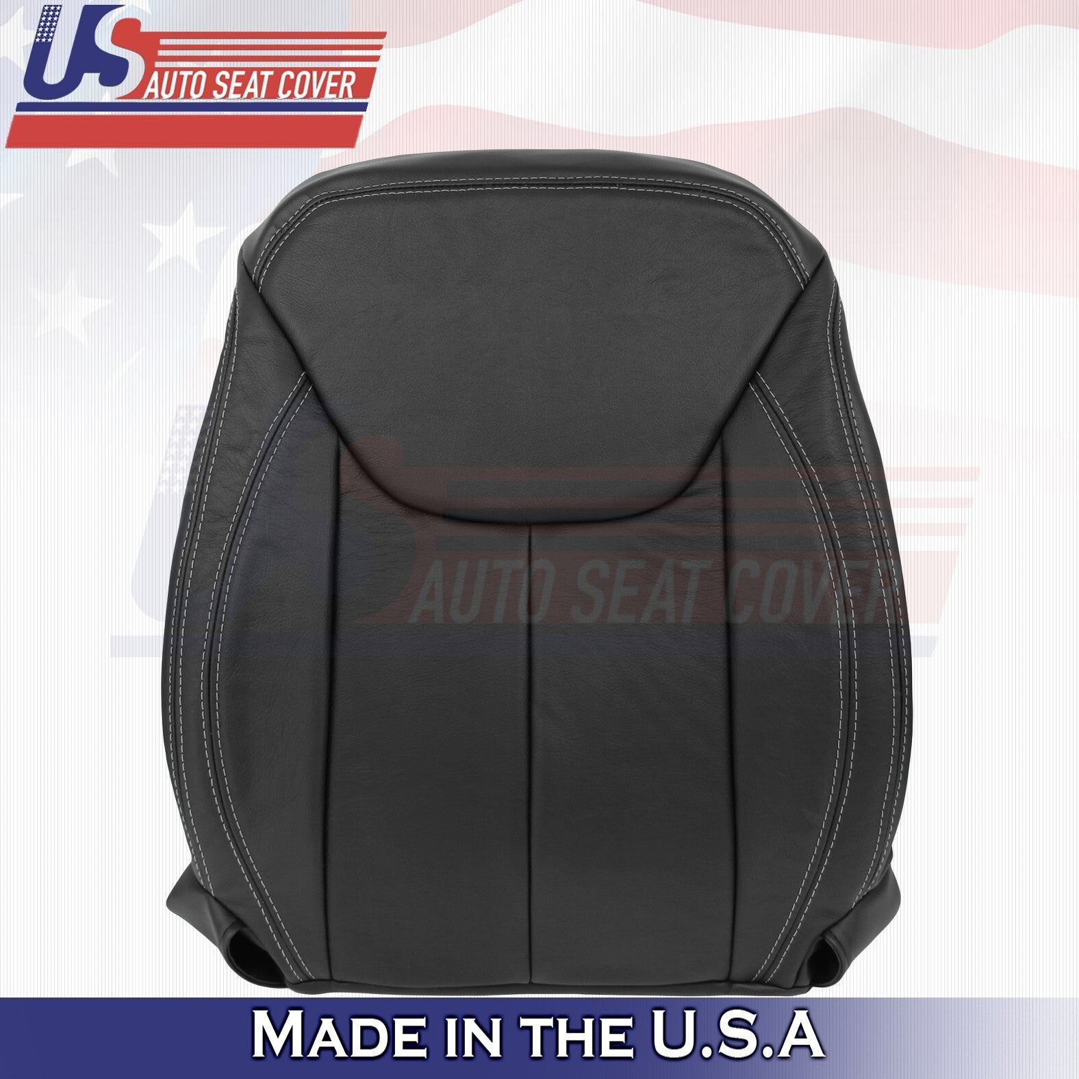 2011-2017 Fits Jeep Rubicon Driver Bottom &Top Leather Cover Black