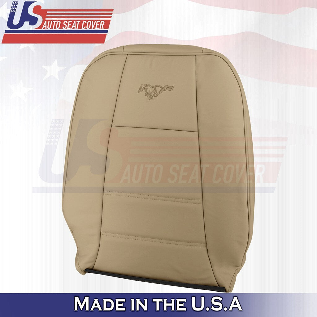 1999-2004 FITS Ford Mustang V6 Driver & Passenger Tops Genuine Leather Cover Tan