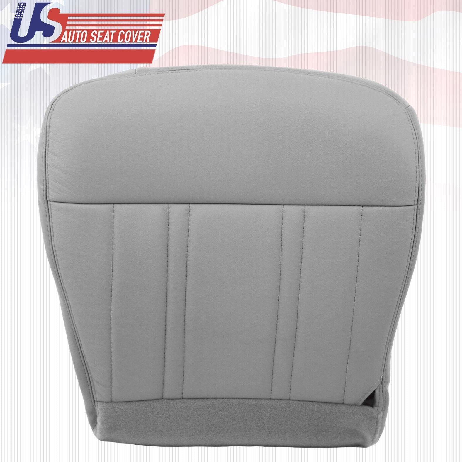1998 For Ford F150 Lariat XLT Driver & Passenger Bottom Leather Seat Covers Gray