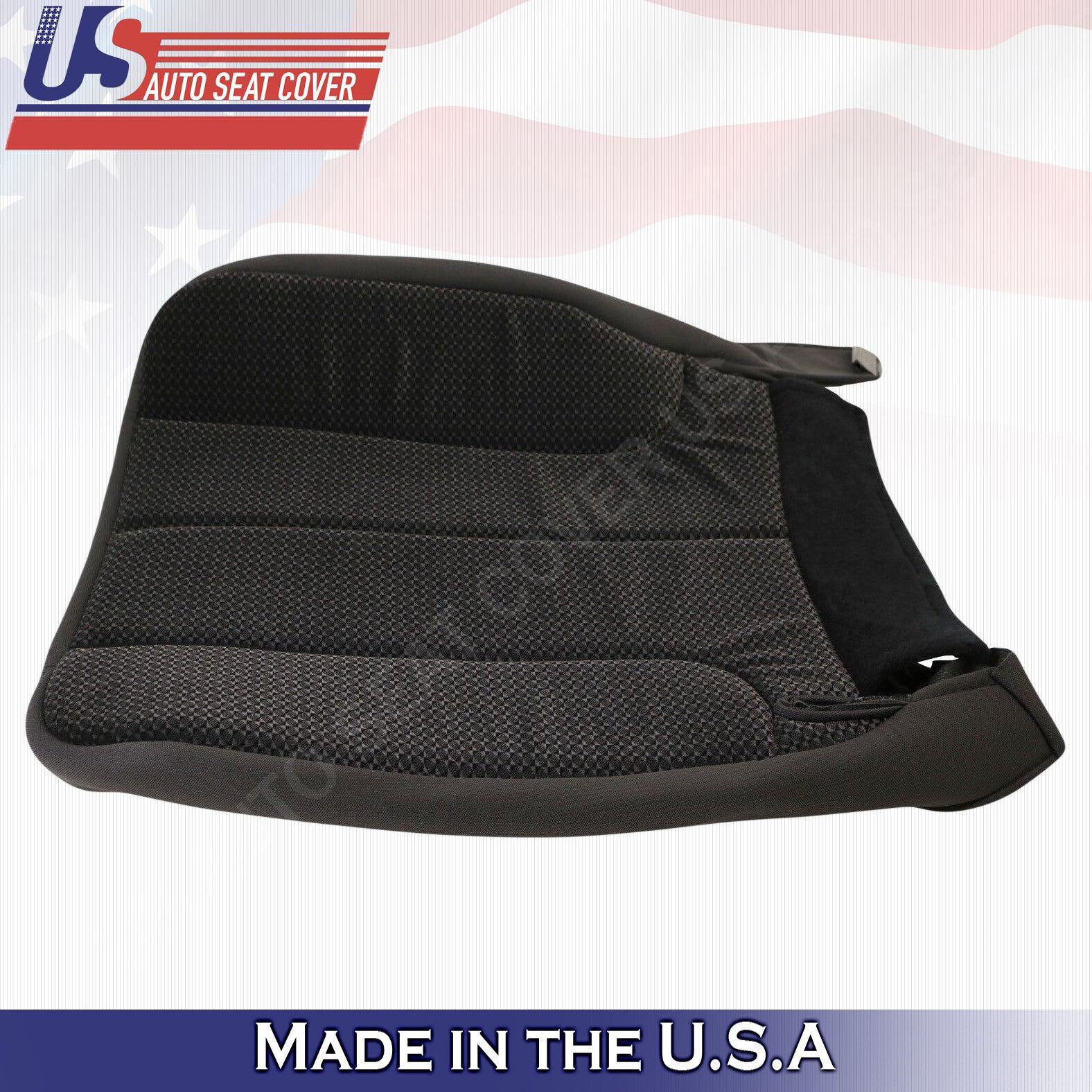 2002 2003 For Dodge Ram 1500SLT Driver-Passenger Bottom Cloth Seat Cover Dk Gray