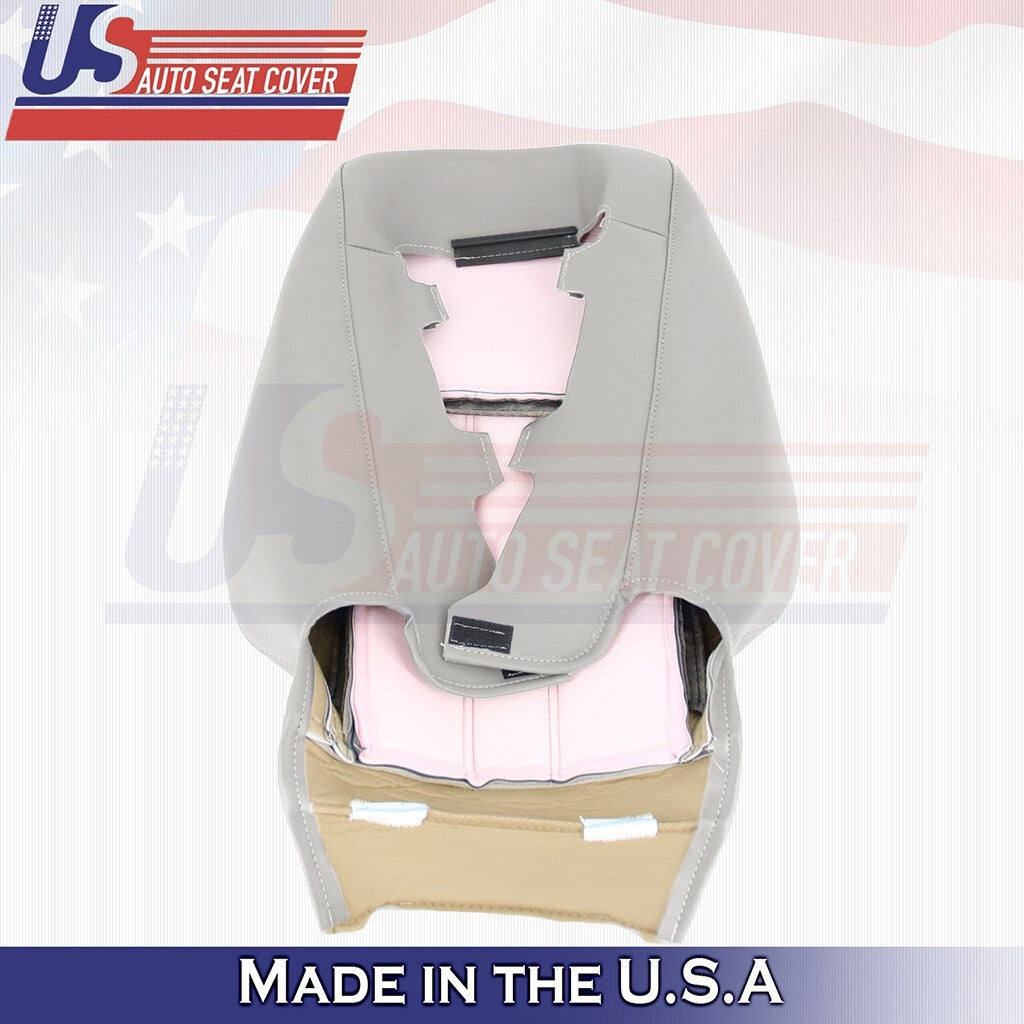 2008 to 2016 Fit Chrysler Town & Country Front 2x Tops Leather Cover Light Tan