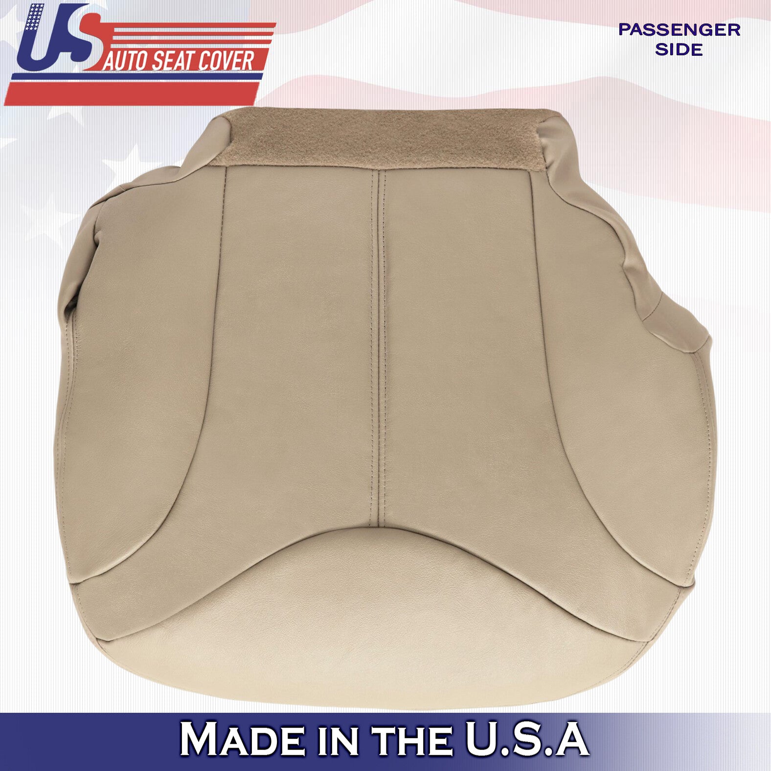 2001 2002 For GMC Yukon XL SLT SLE Passenger Bottom Leather Seat Cover Tan