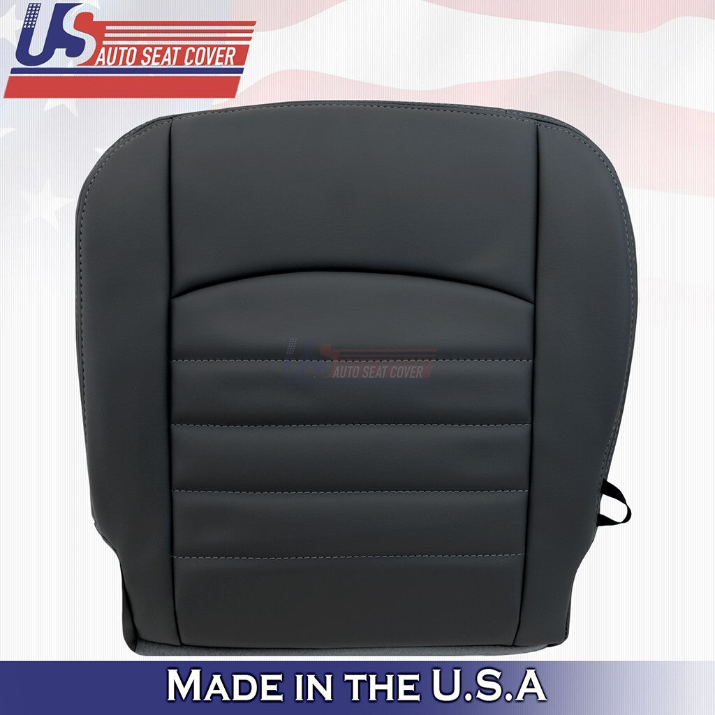 2016 2017 2018 For Dodge Ram ST Driver Top & Bottom Vinyl Seat Covers Black
