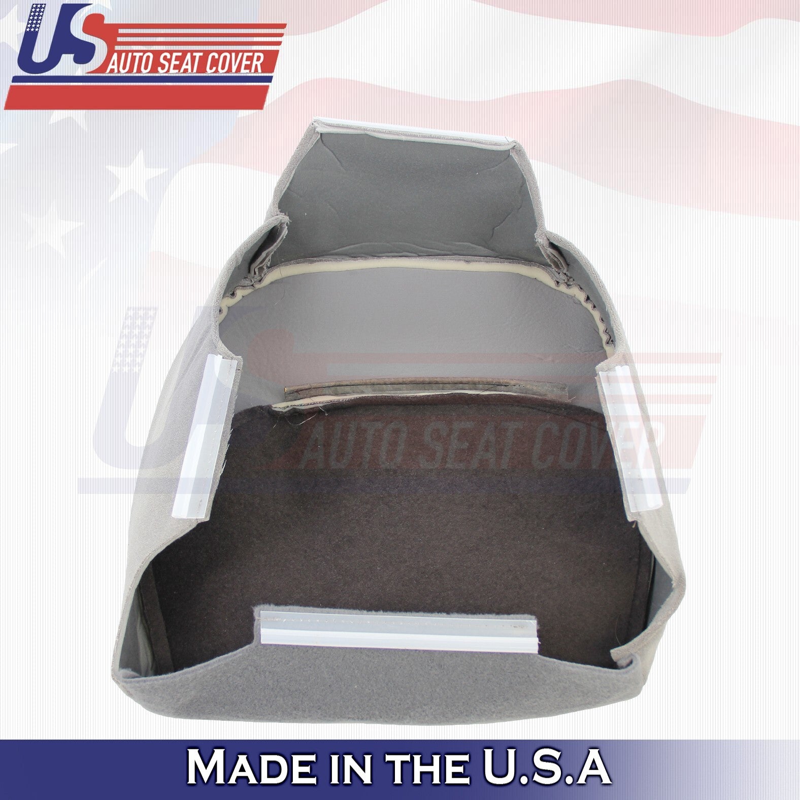 1994 For Ford F150 F250 F350 XLT Passenger Top & Bottom Cloth Seat Covers Gray