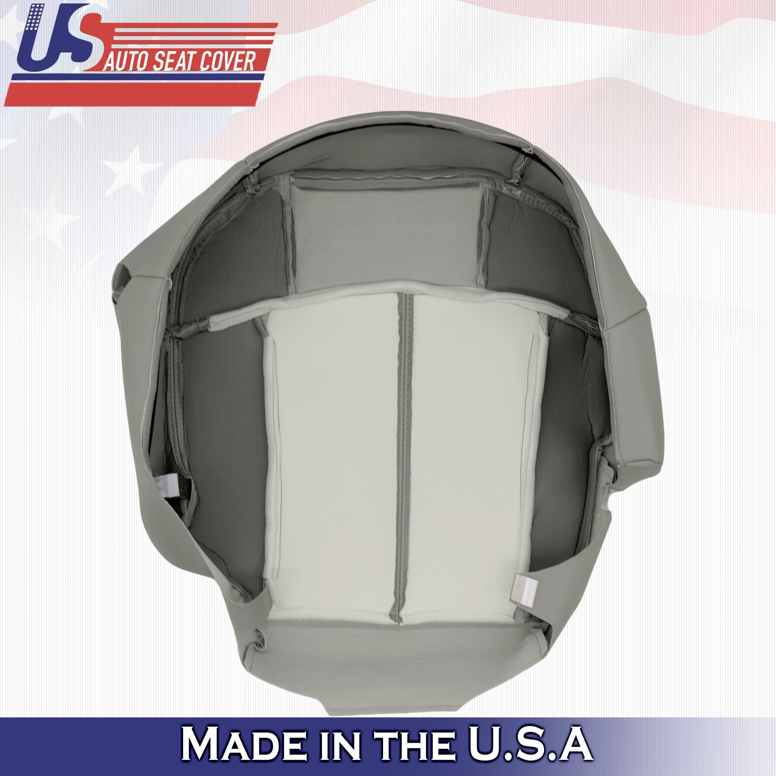 2002 For Cadillac Escalade Driver Passenger Bottom Perf Leather Seat Covers Gray
