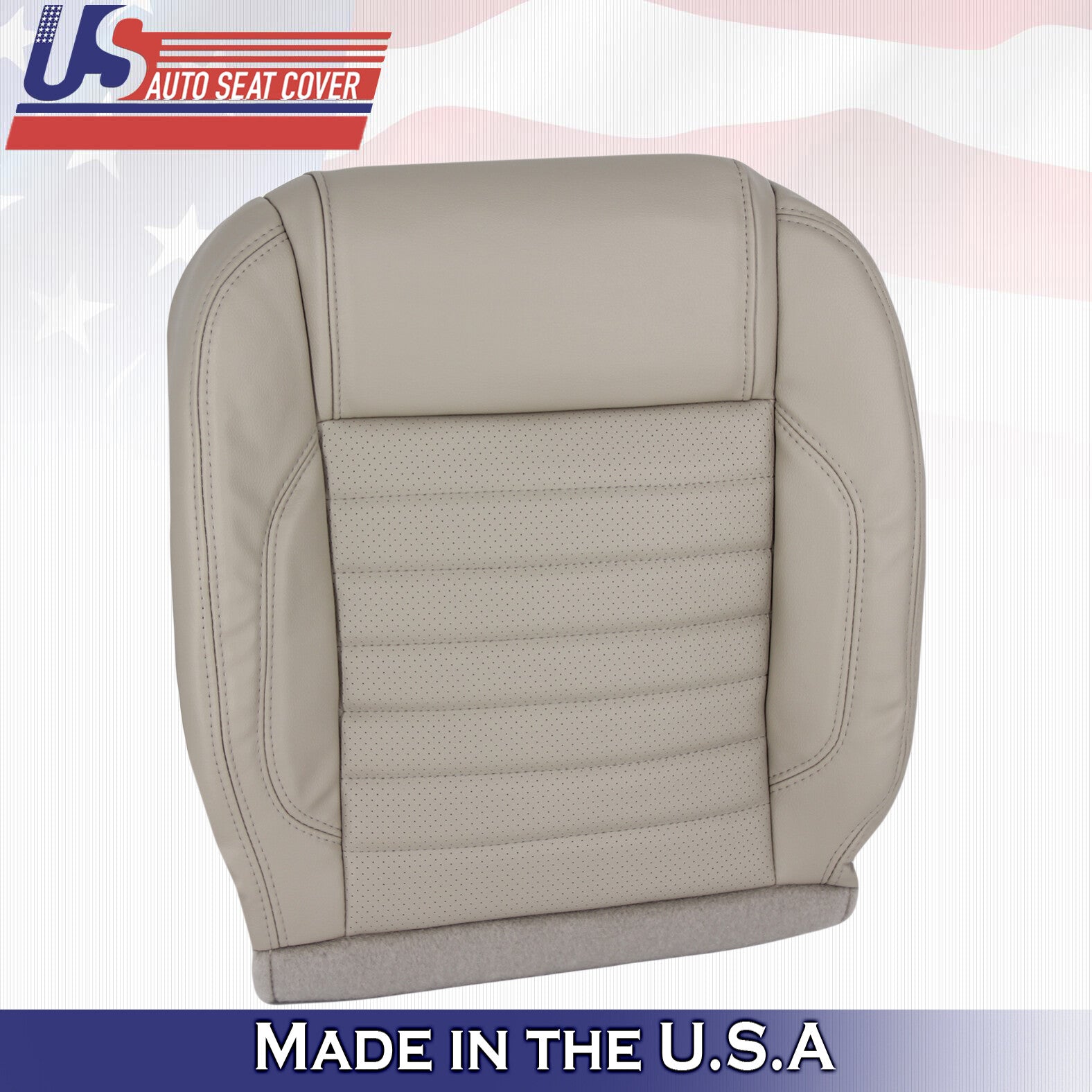 2010 to 2014 For Ford Mustang Passenger Bottom Perforated Leather Cover Stone
