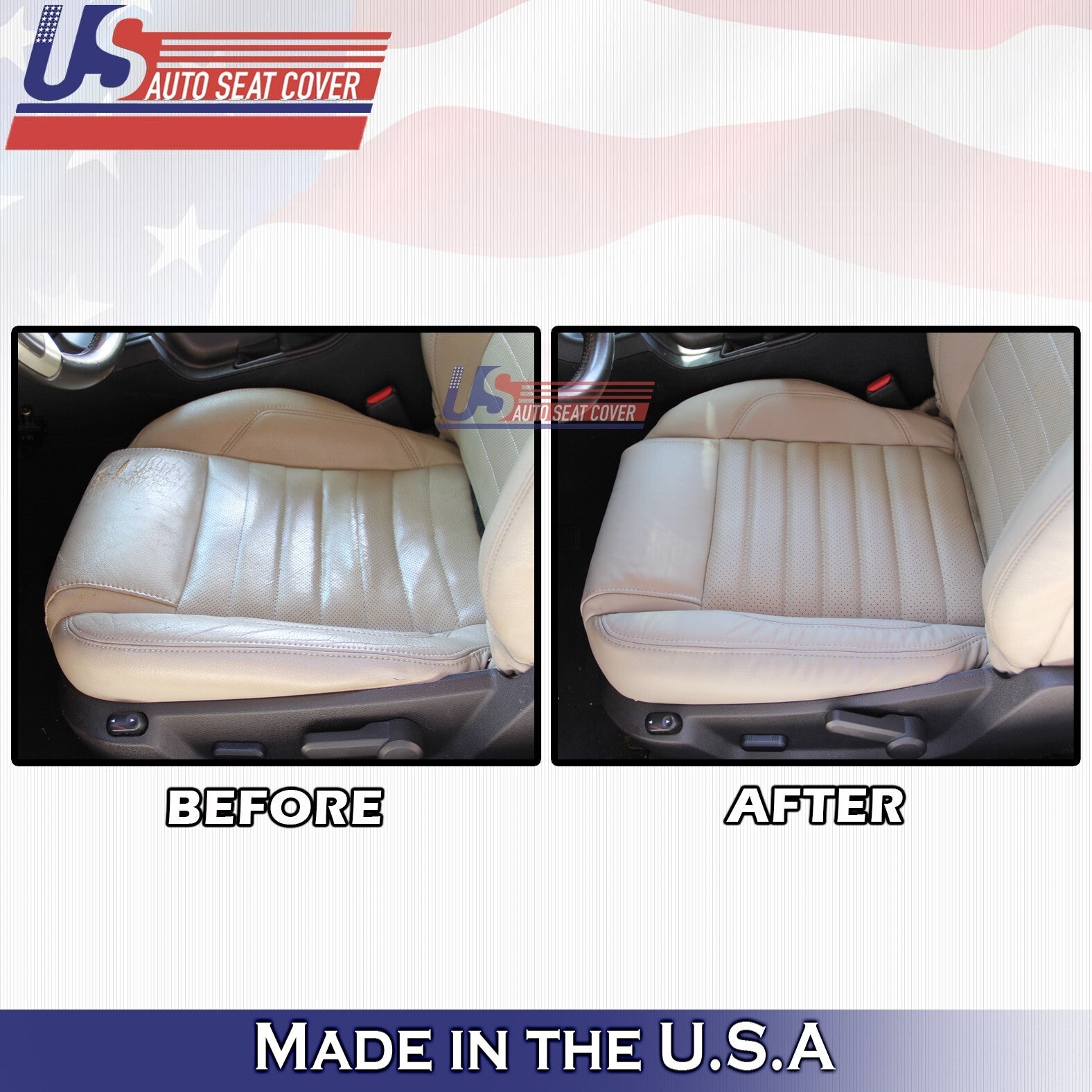 2010 to 2014 For Ford Mustang Passenger Bottom Synthetic Leather Cover Stone
