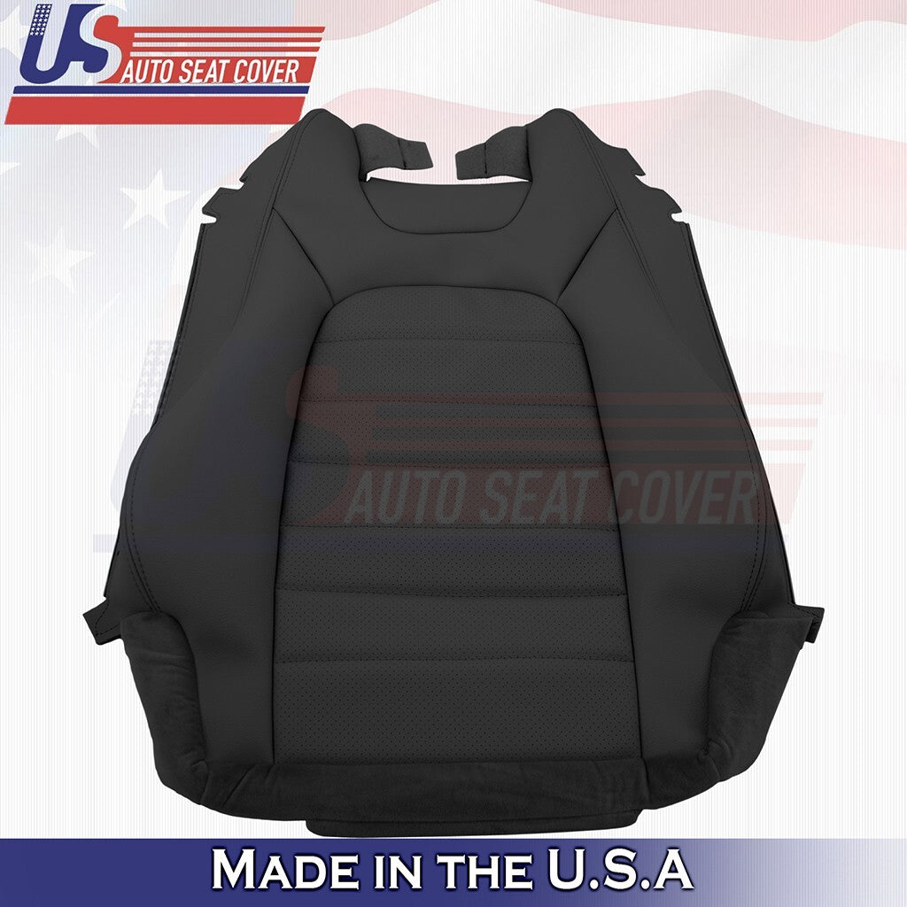 2015 to 2021 For Mercedes Benz C350 Passenger Bottom &Top Vinyl Seat Cover Black