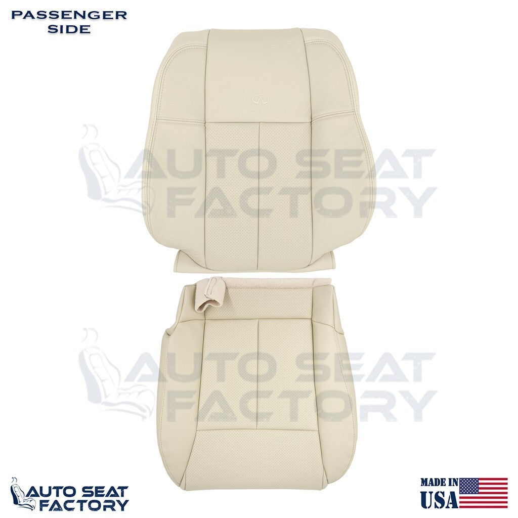 Replacement 2006 - 2010 Fits Infiniti M45 M35 Front Wheat Leather Covers, Perf.