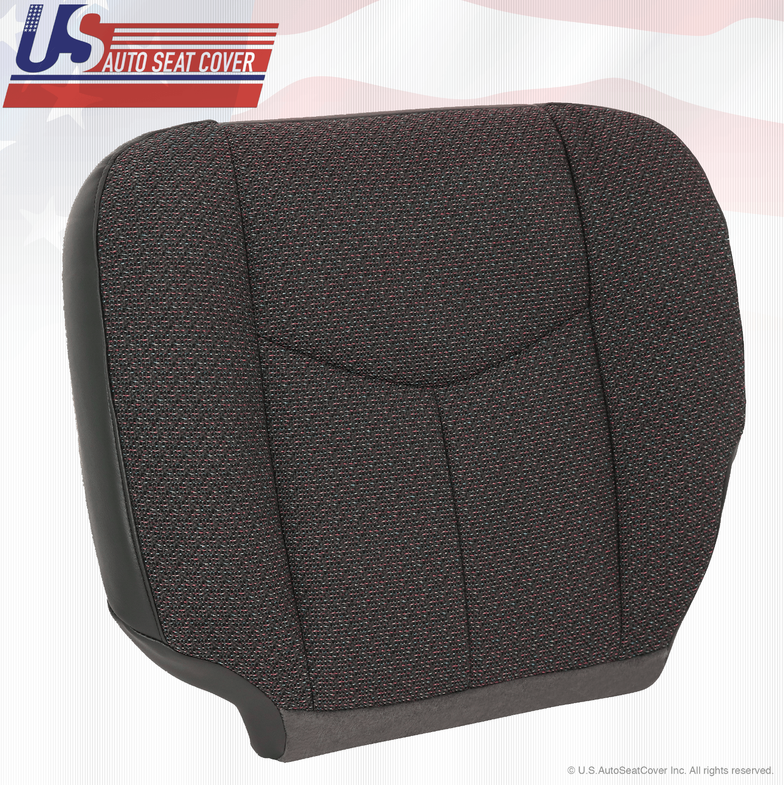 2003 to 2007 For GMC Sierra Driver & Passenger Bottom Cloth Seat Cover Dark Gray