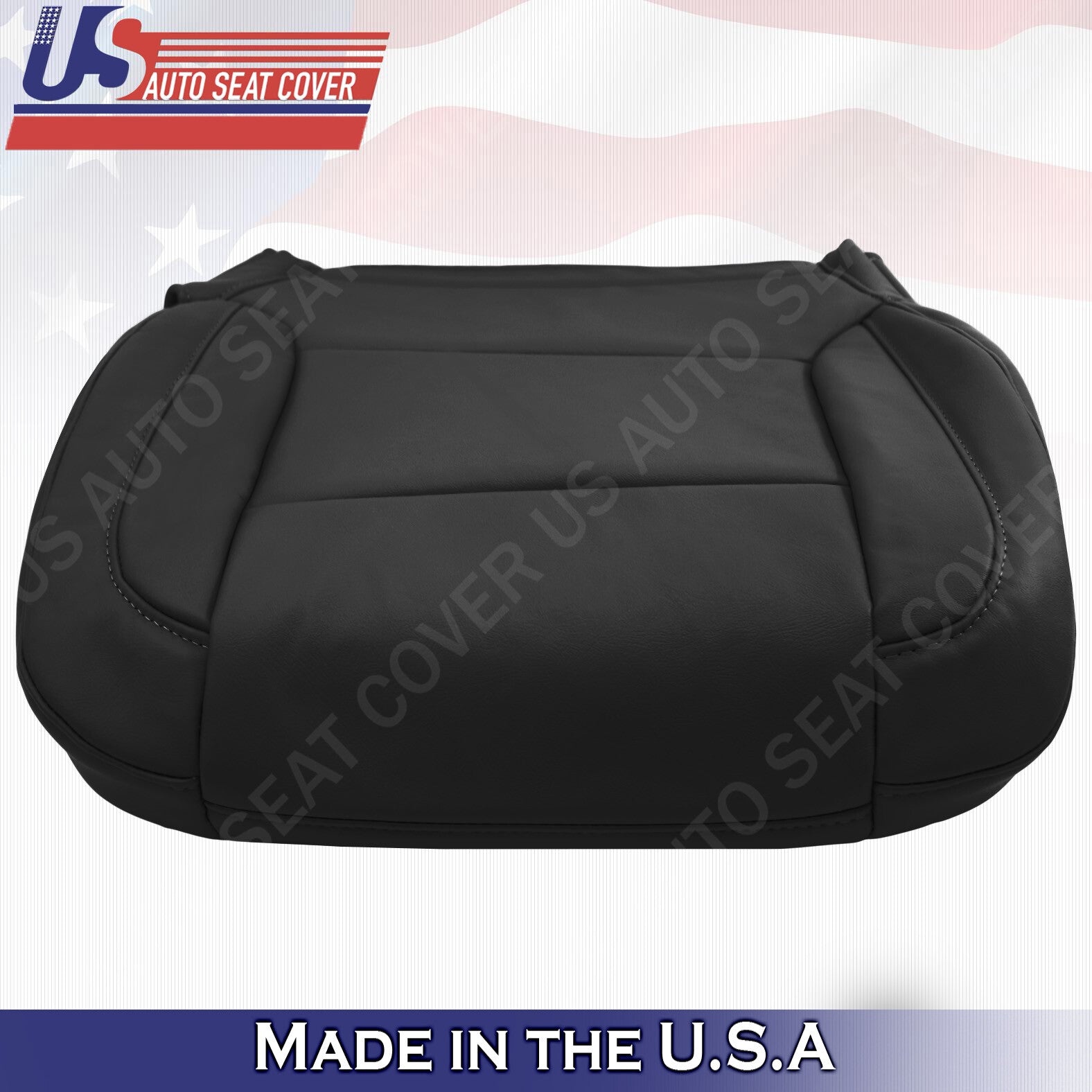 2015-2018 Chevy/GMC Tahoe, Suburban, PASSENGER BOTTOM Leather Seat Cover Black