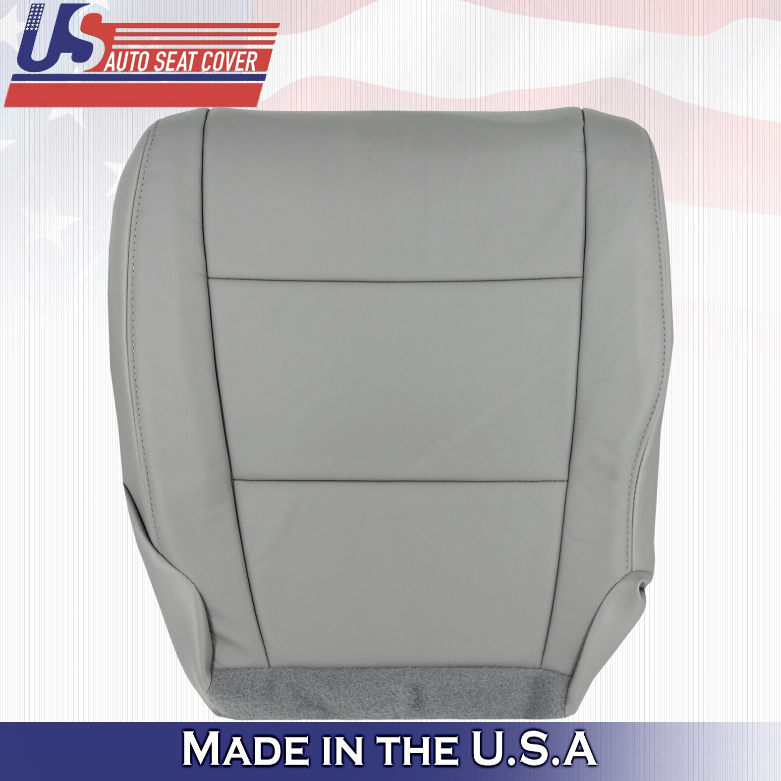 2014 2015 For Honda Pilot Driver Side Bottom Synthetic Leather Seat Cover Gray