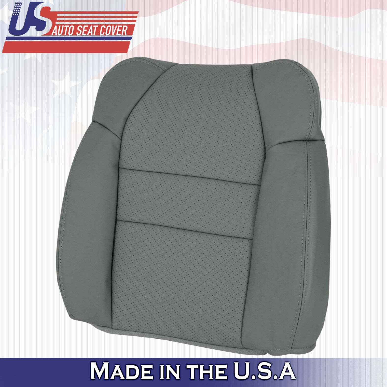 2001 2002 2003 For Acura MDX Driver Side Top & Bottom Leather Seat Covers Gray