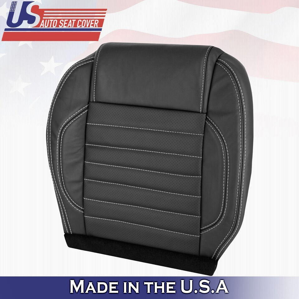 2010 to 2014 For Ford Mustang GT Driver&Passenger Bottom Leather Perf Cover BLK