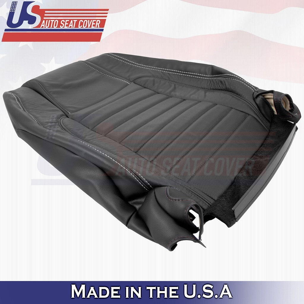 2010 to 2014 For Ford Mustang GT Passenger Top Leather w/Perf Insert Cover Black