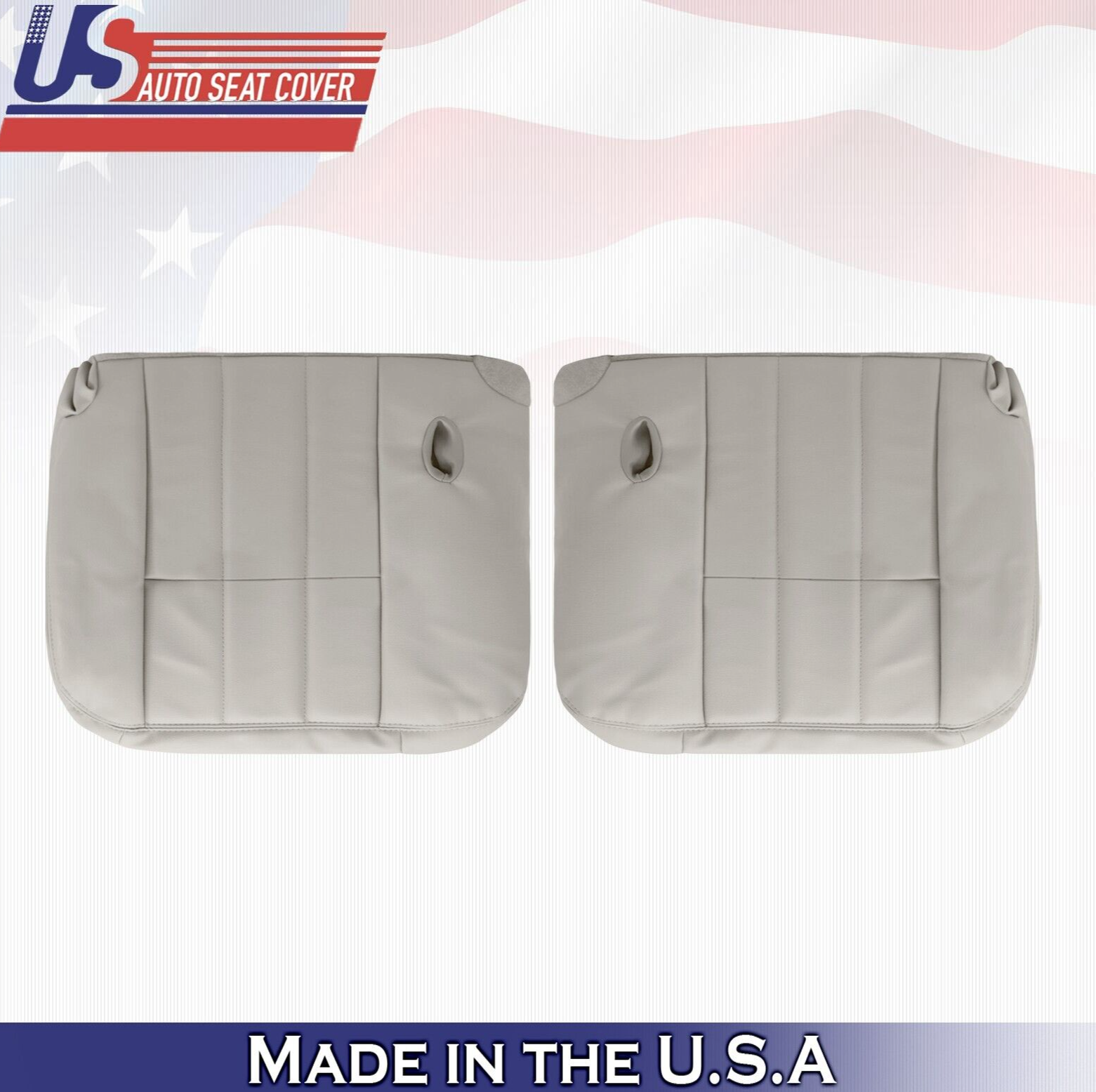 2005 2006 For Mercury Grand Marquis Driver Passenger Bottom Leather Covers Gray