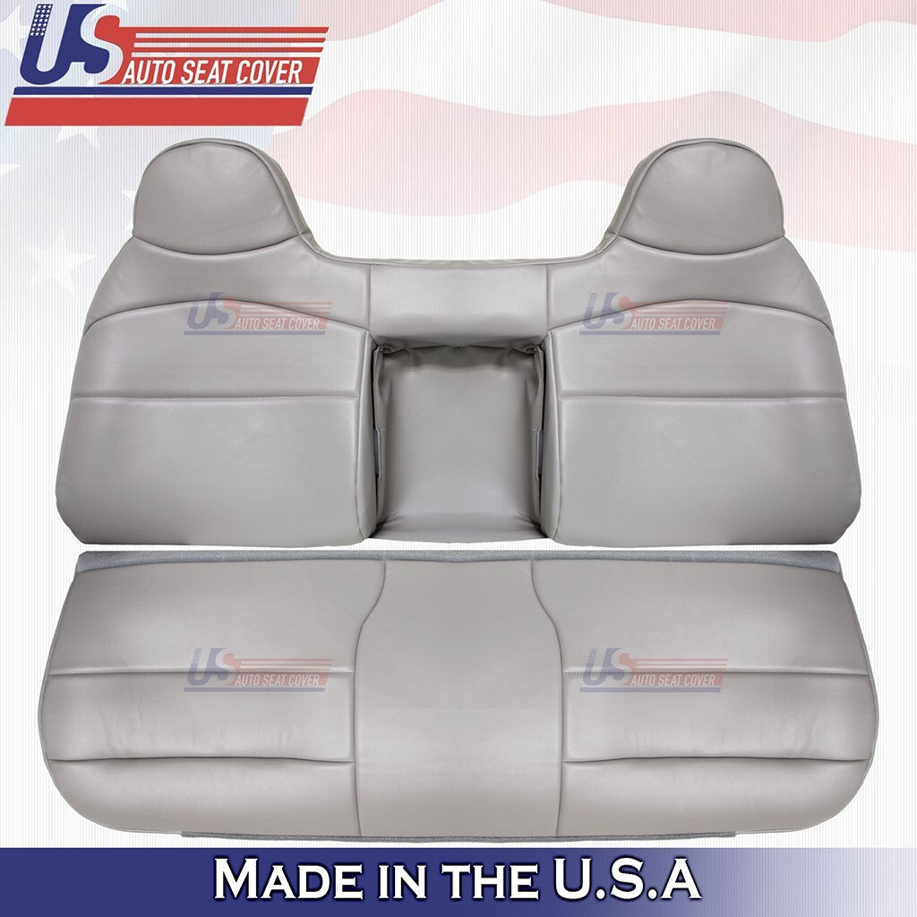 1994 to 1997 Fits Ford F450 XLT Rear Bench Top & Bottom Vinyl Seat Cover Gray