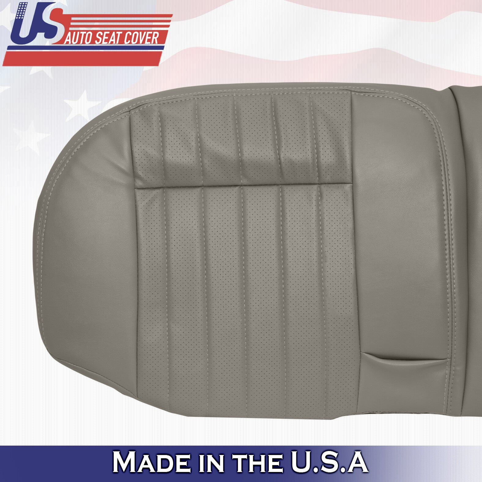 1994-1996 For Chevy Impala BackRow Bottom SyntheticLeatherPerforated  Cover Gray