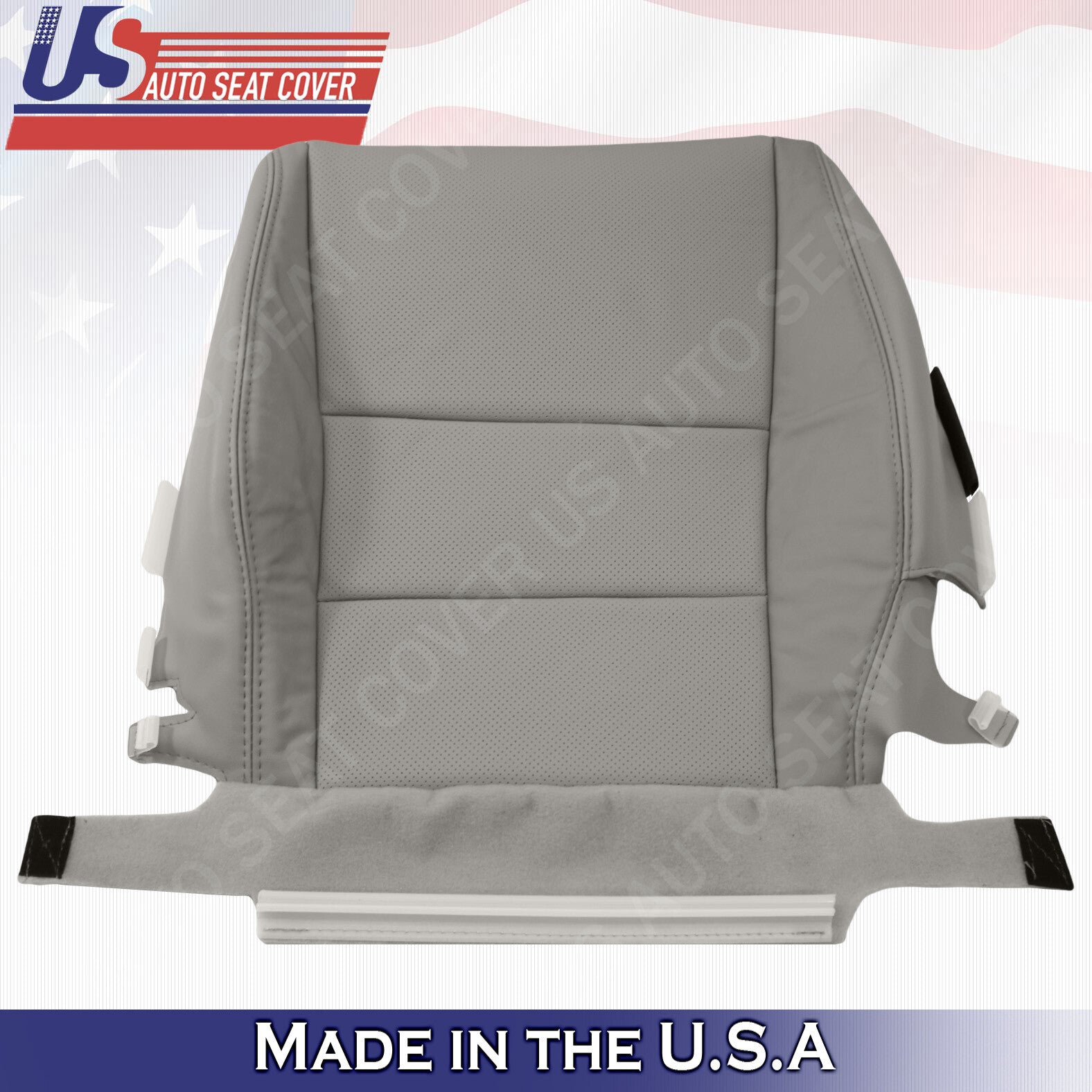 Fits 2007- 2012 Acura RDX Passenger Bottom Perforated Leather Seat Cover in Gray