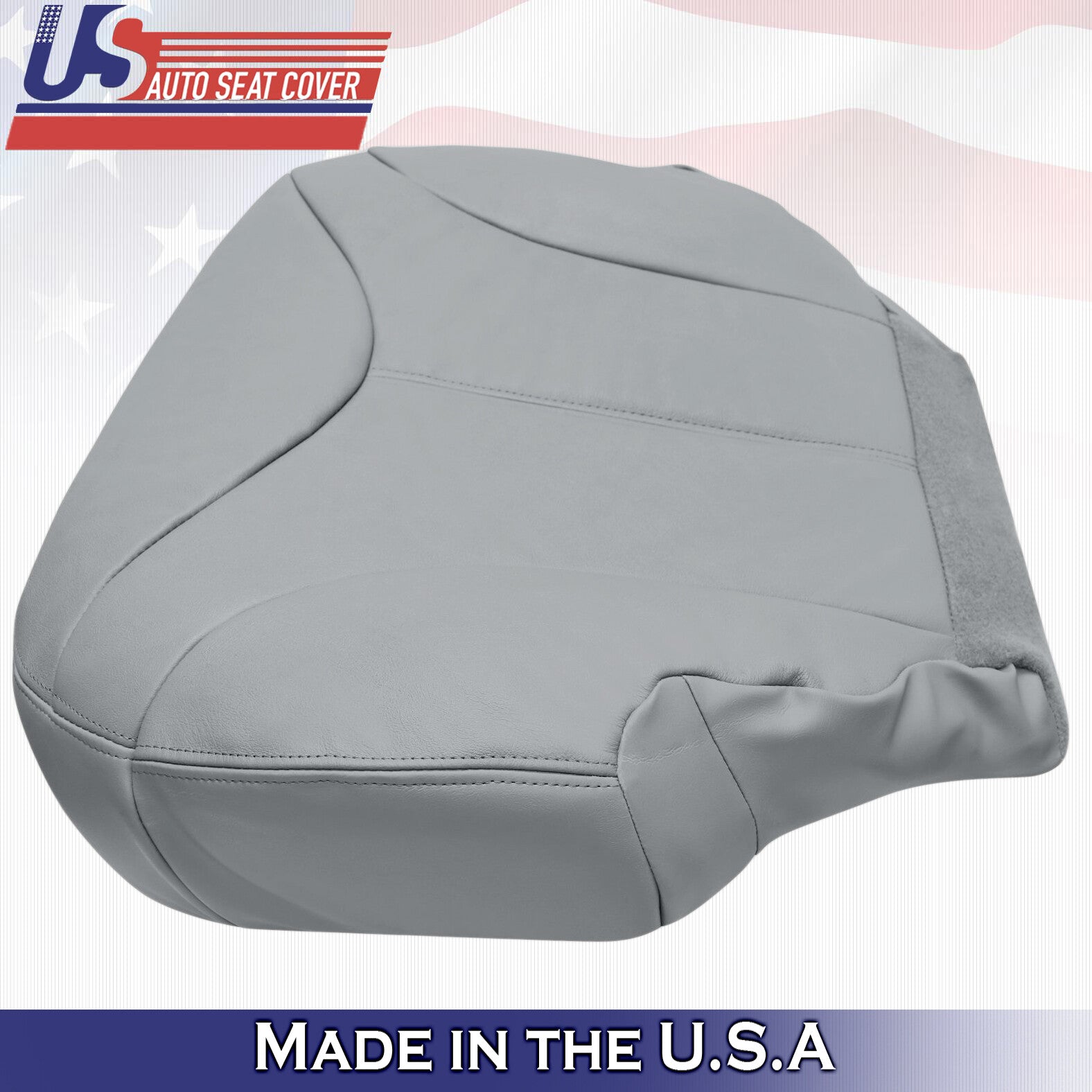 2001 2002 For GMC Yukon XL SLT SLE Passenger Bottom Leather Seat Cover Gray