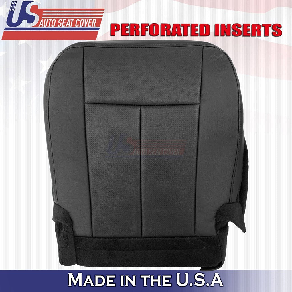 2015 to 2017 Fits Ford Expedition Front Set Bottoms w/ Perf Leather Cover Black