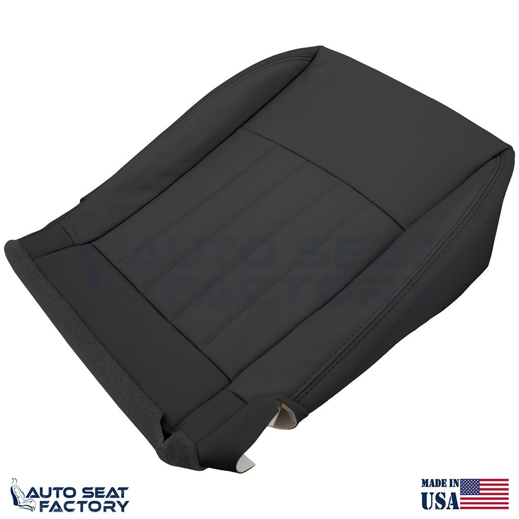 2014 - 2017 Fits Infiniti QX50 PASSENGER Top & Bottom Black Vinyl Seat Covers