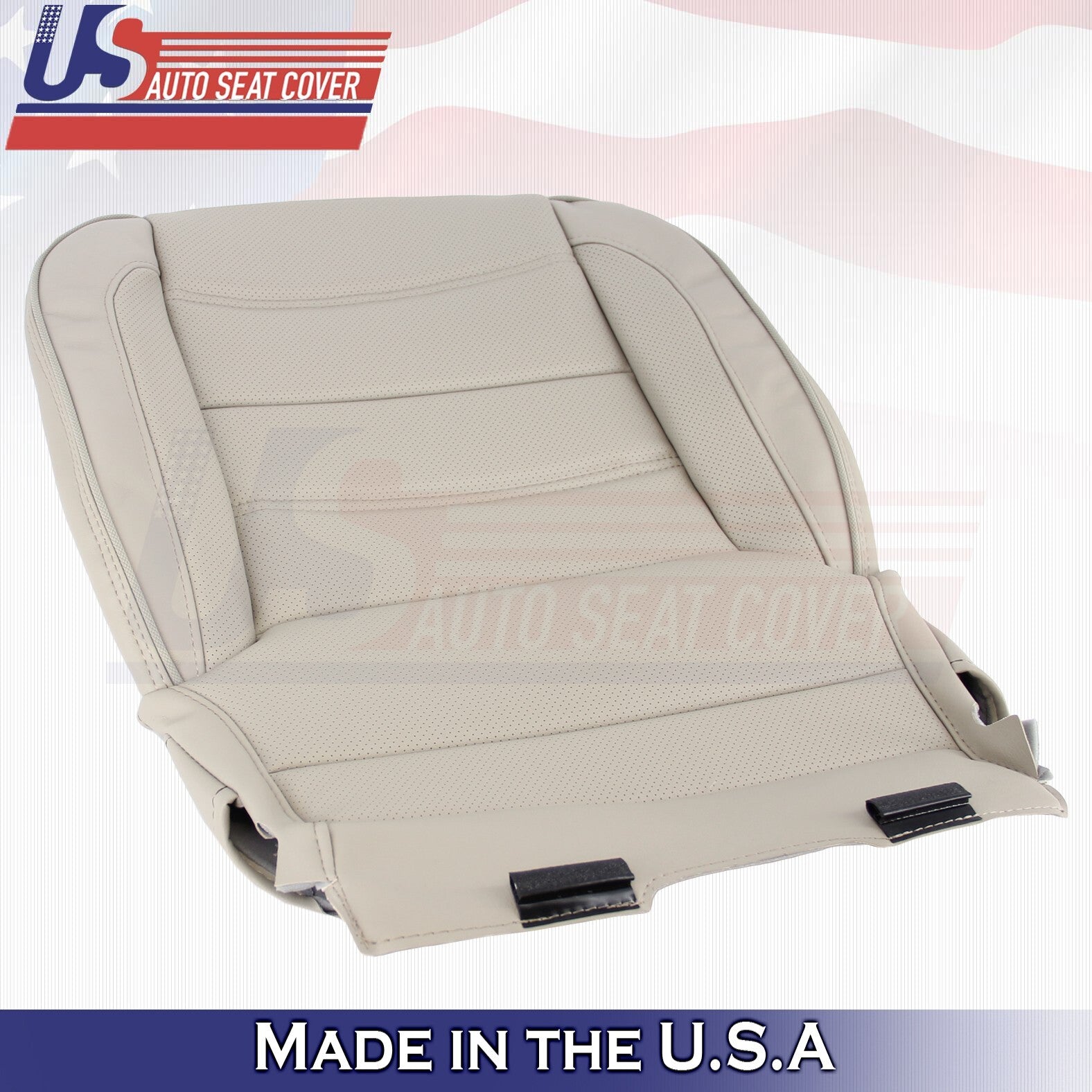 2014 to 2019 For GMC Yukon Denali 2 Top & 2Bottom Leather Seat Covers Tan