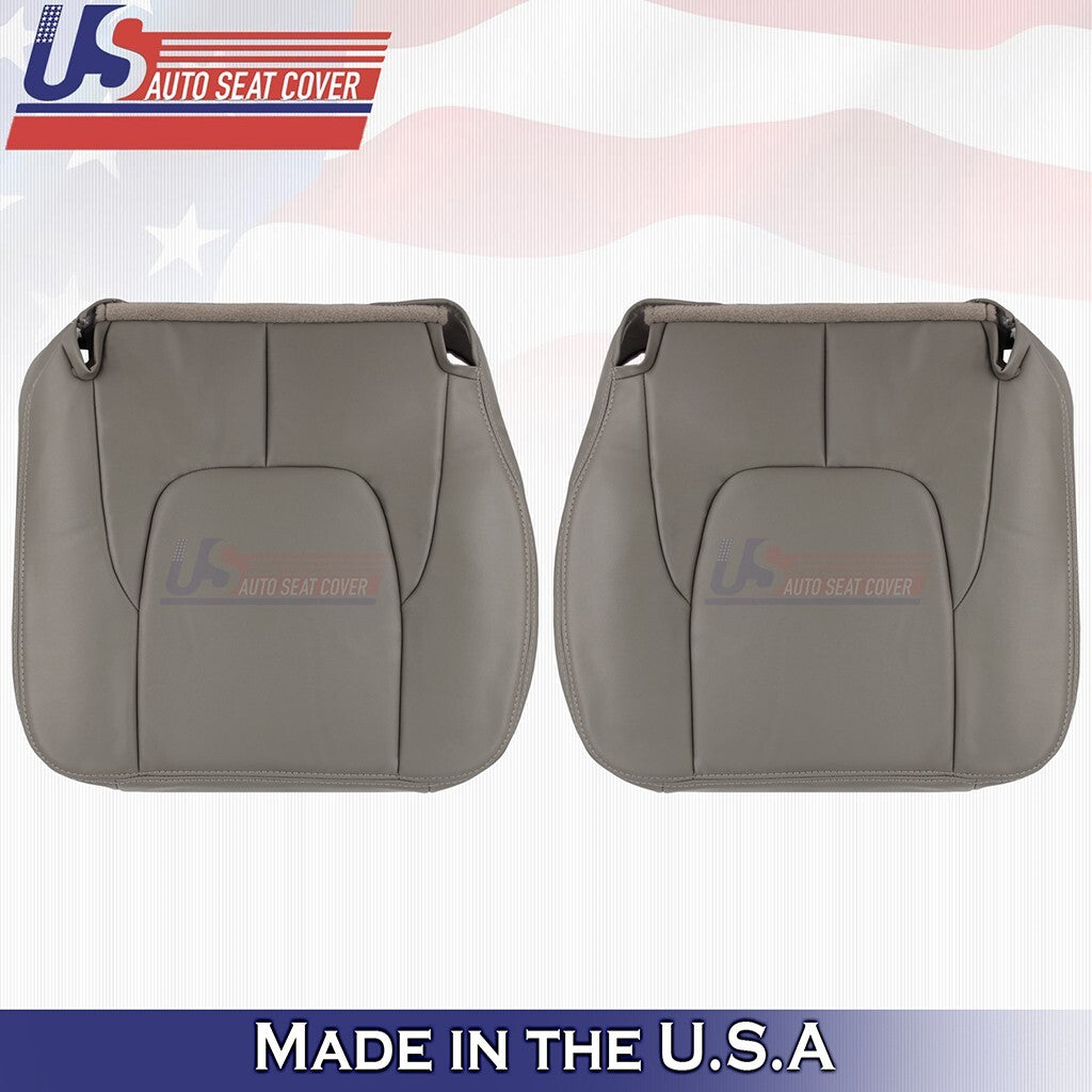 2002 2003 Fits Dodge Ram Laramie Driver &Passenger Bottom Leather Cover Taupe