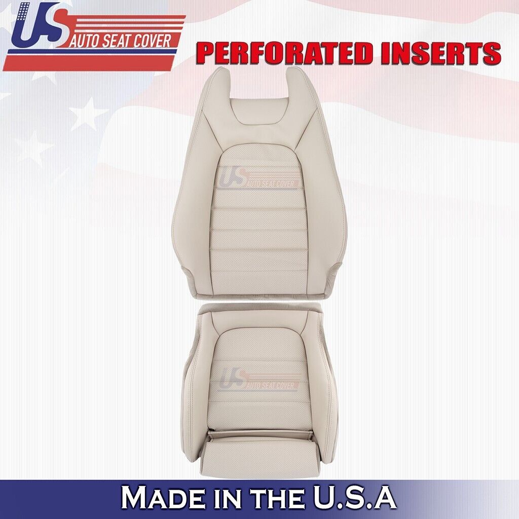 2015 to 2021 For Mercedes Benz C300 Driver Bottom & Top Vinyl Seat Cover Tan