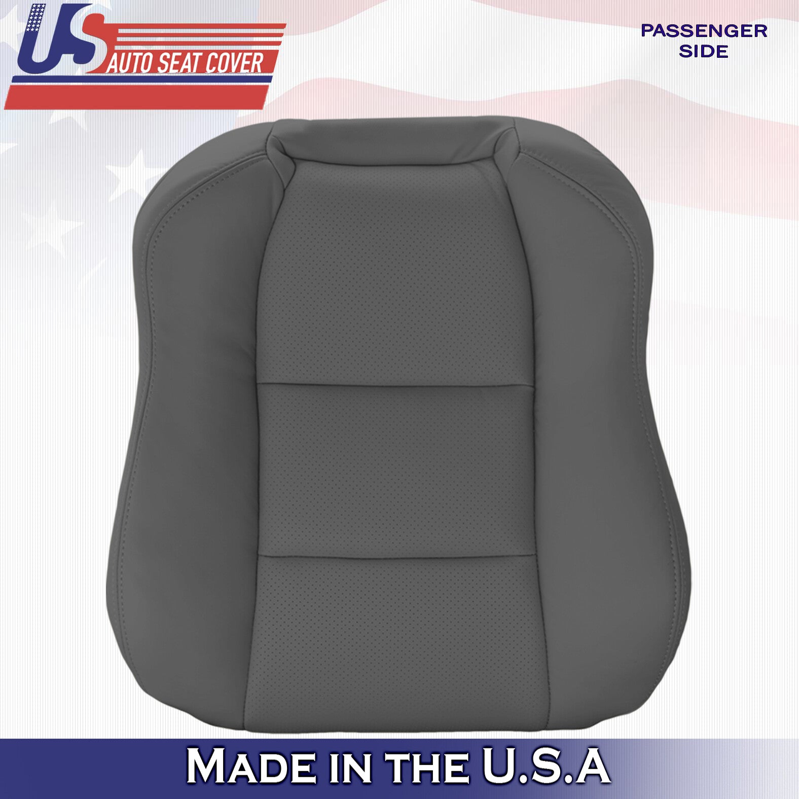 2004 Fits Acura TL Driver Passenger Top & Bottom Perforated Leather Covers Gray