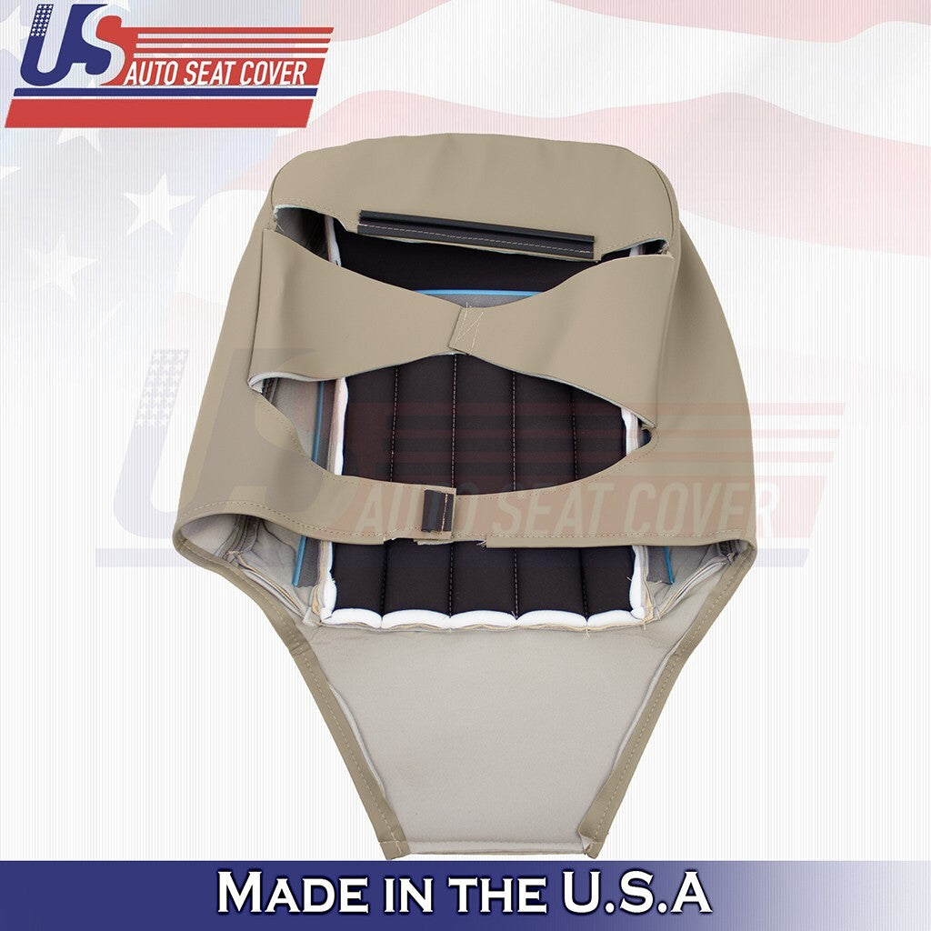 2003 to 2005 For Lincoln Town Car Front Set Bottoms &Tops Leather Cover Med Tan