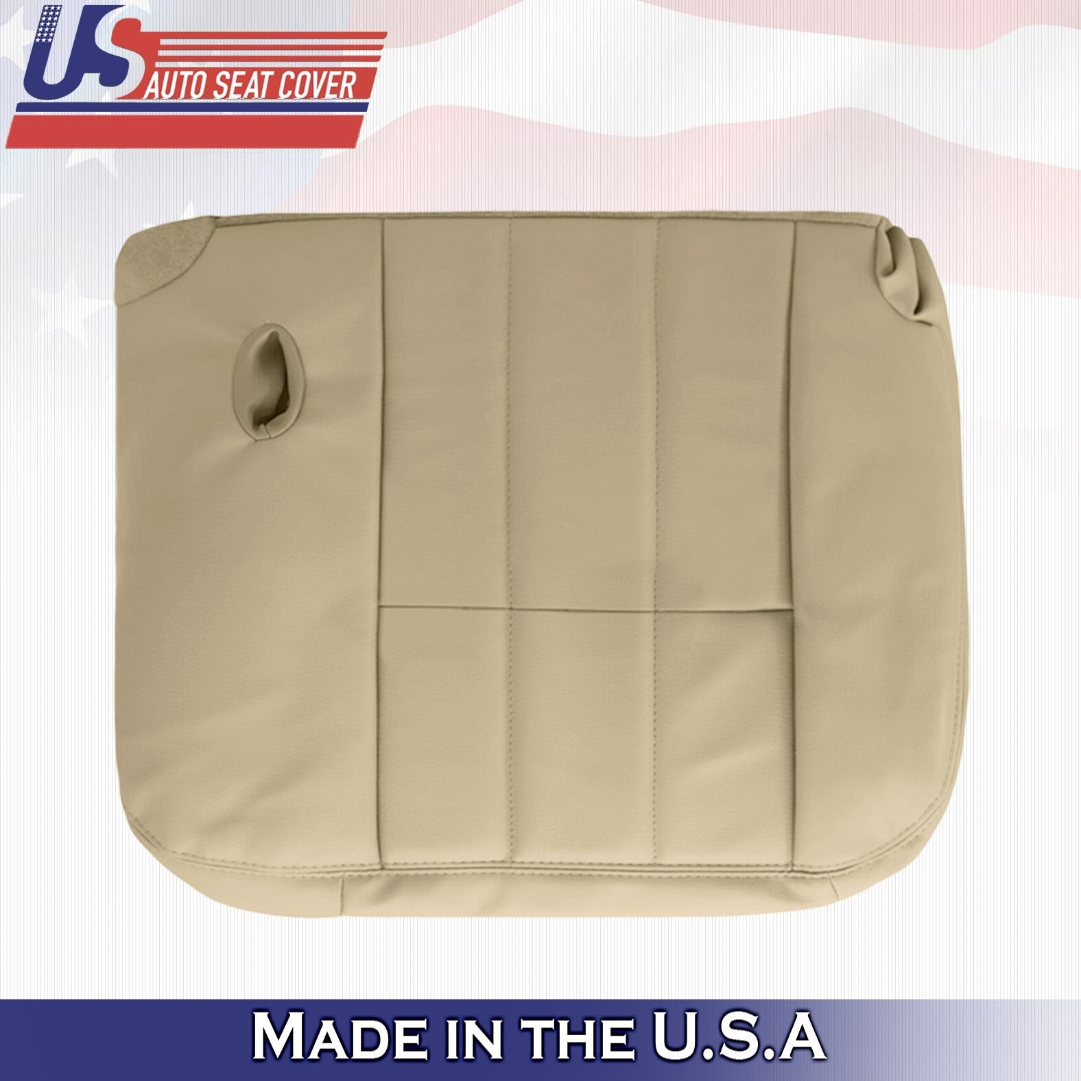 2003 to 2011 For Mercury Grand Marquis 2 Top & 2 Bottom Leather Seat Covers Tan