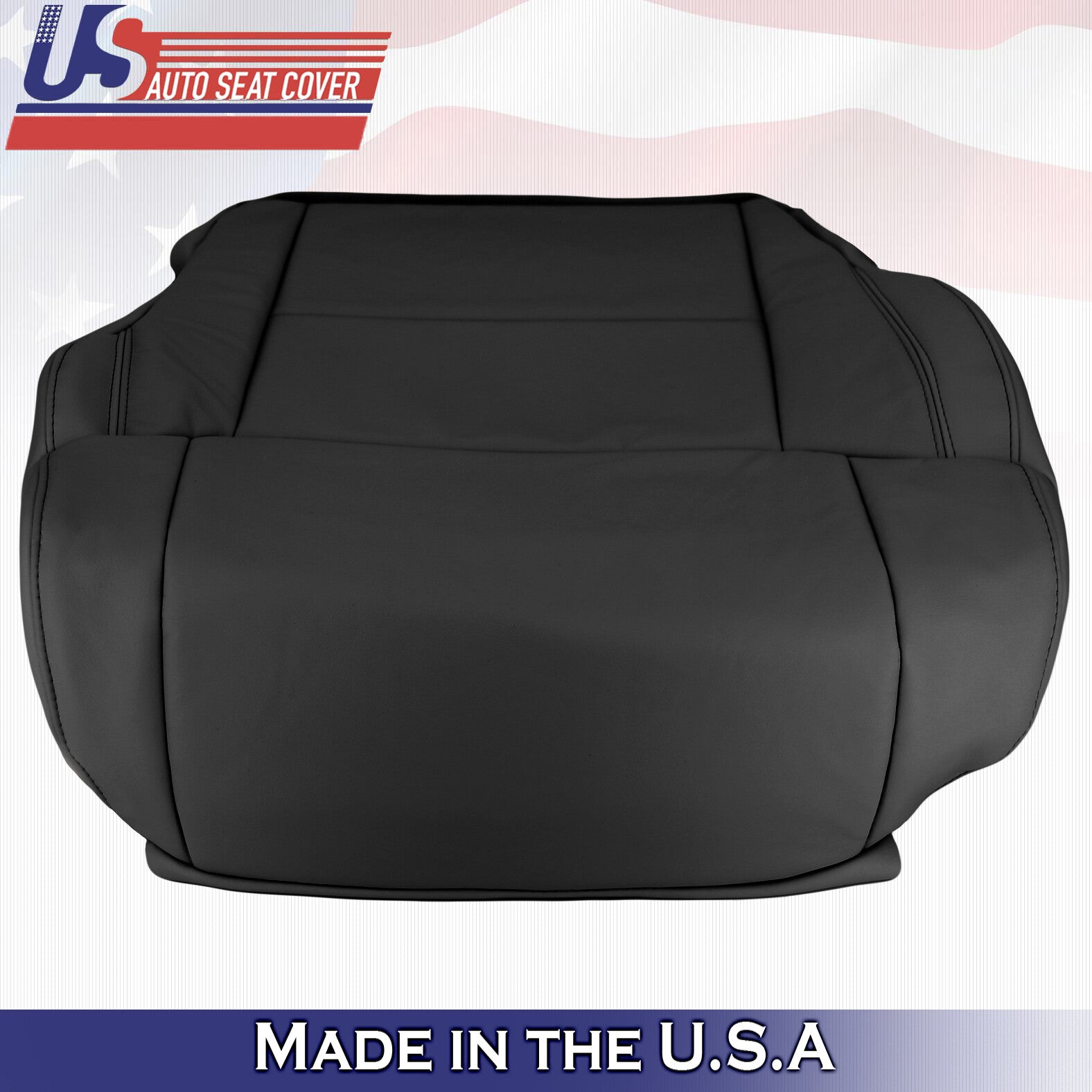 For 2014 - 2018 Toyota Tundra Driver Bottom Replacement Leather Seat Cover Black