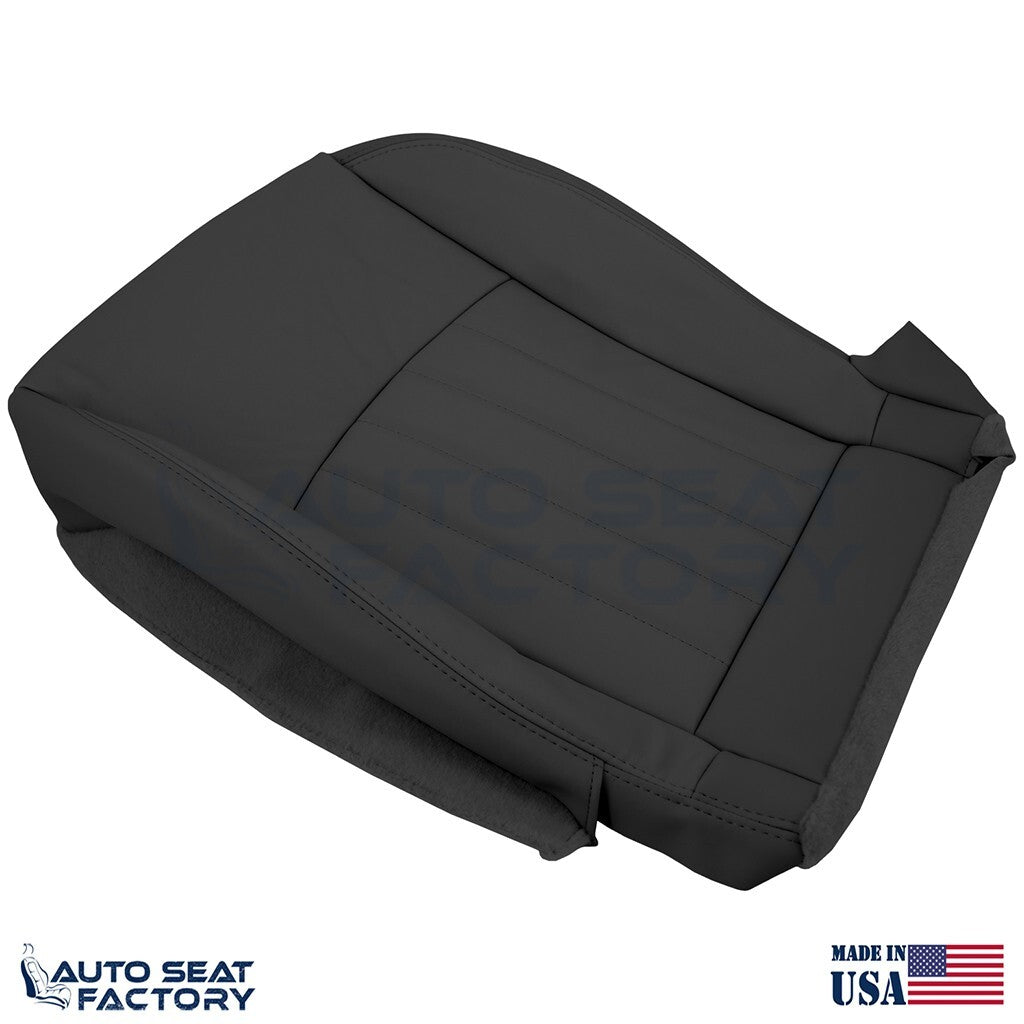 2014 - 2017 Fits Infiniti QX50 PASSENGER Top & Bottom Black Vinyl Seat Covers