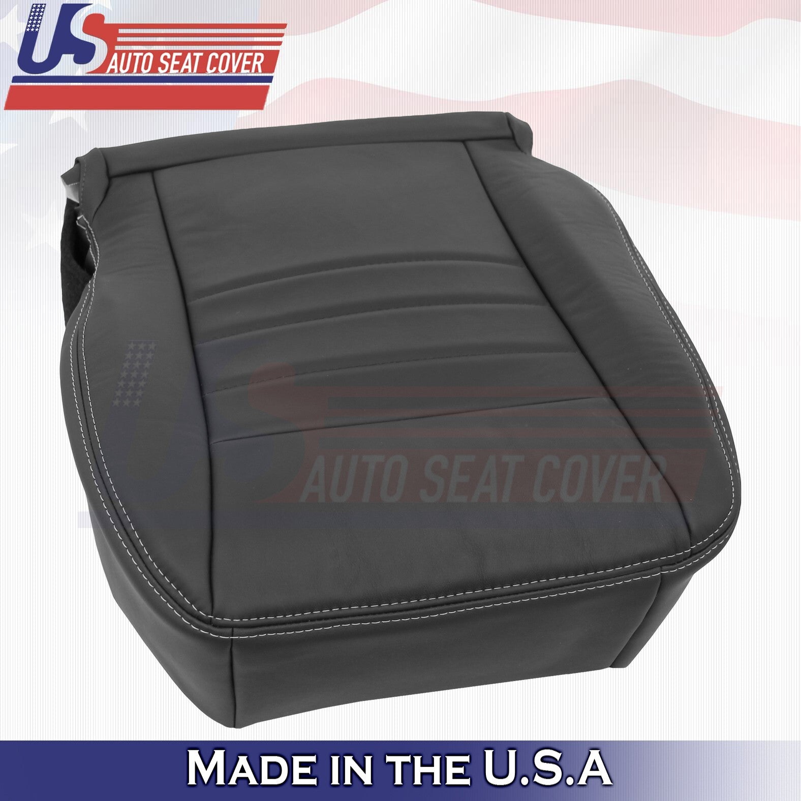 2011 2012 For Dodge Charger SXT Driver Passenger Bottom Leather Seat Covers BLK