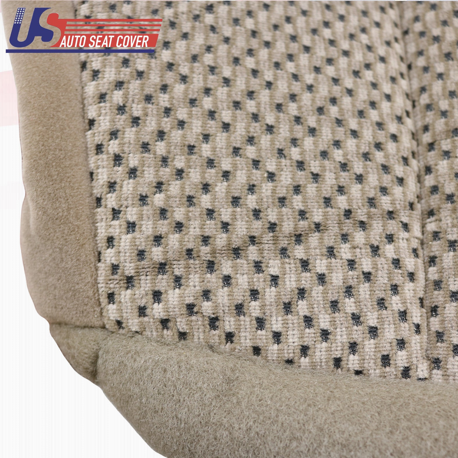 1999 & 2000 FORD F150 XLT DRIVER BOTTOM CLOTH SEAT COVER REPLACEMENT MEDIUM TAN