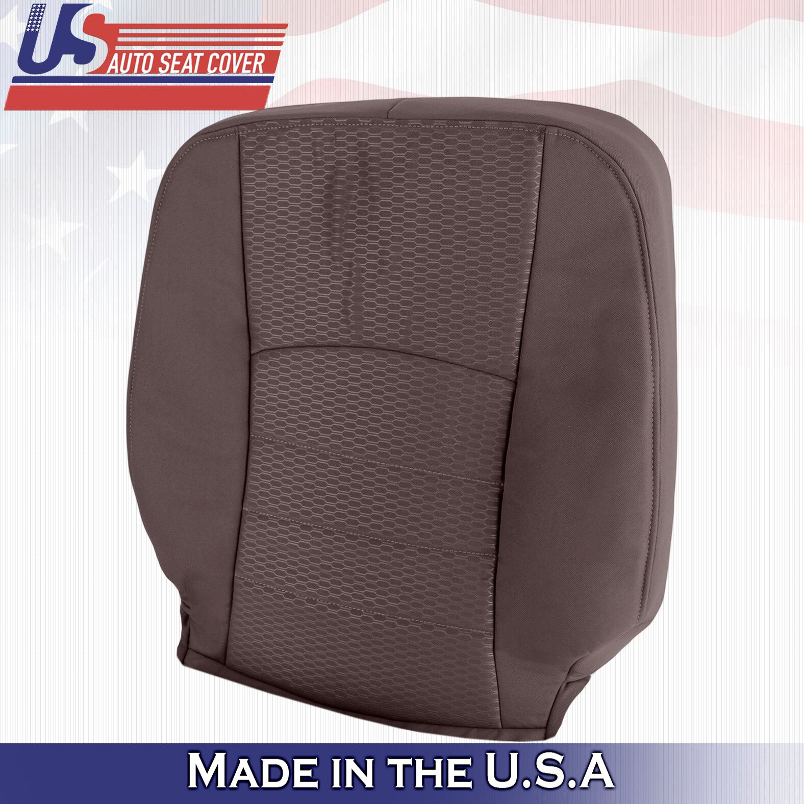 2013 to 2018 For Dodge Ram 4500 SLT Driver Top & Bottom Cloth Seat Covers Brown