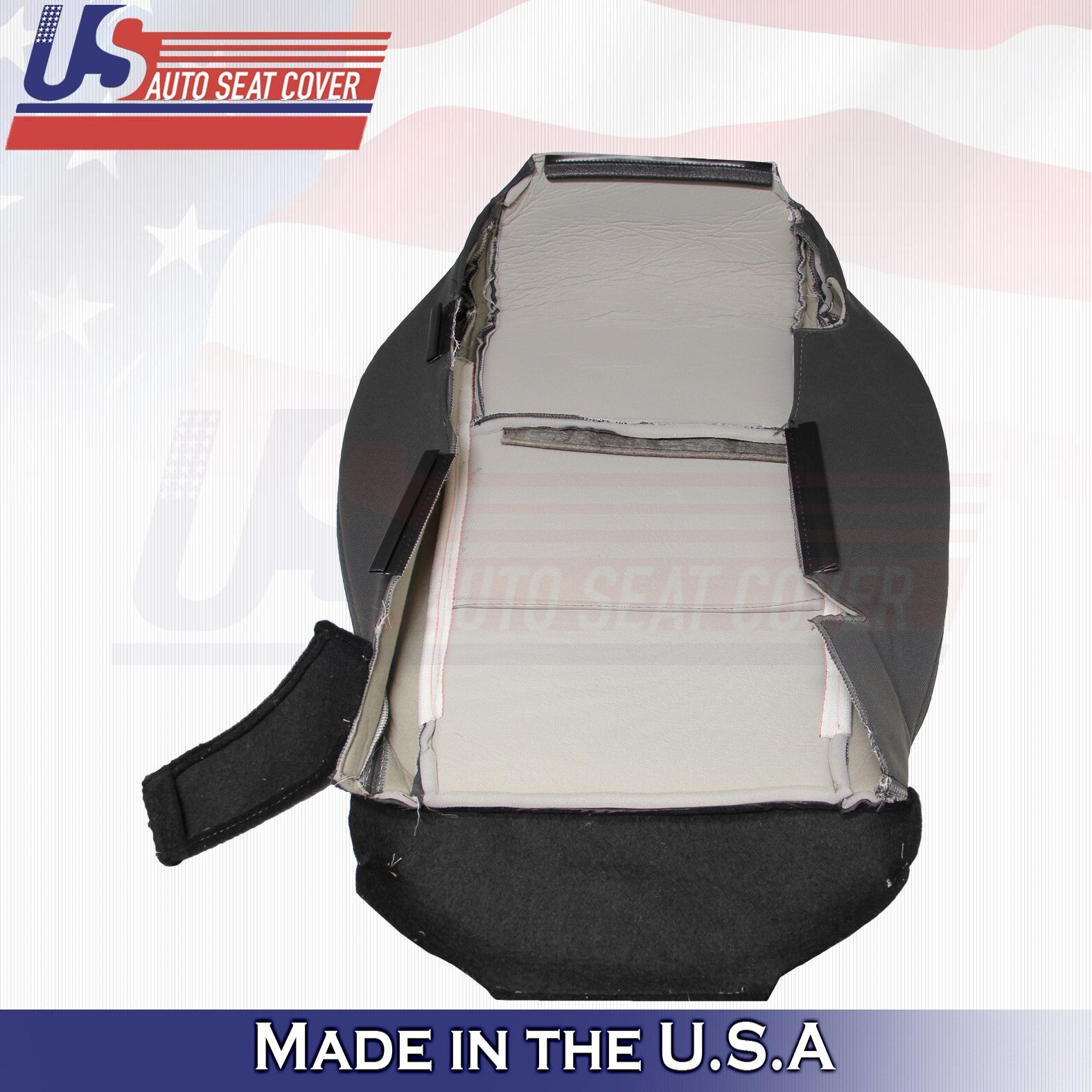 2005 2006 2007 For Ford Mustang Driver & Passenger Bottom Cloth Seat Covers BLK