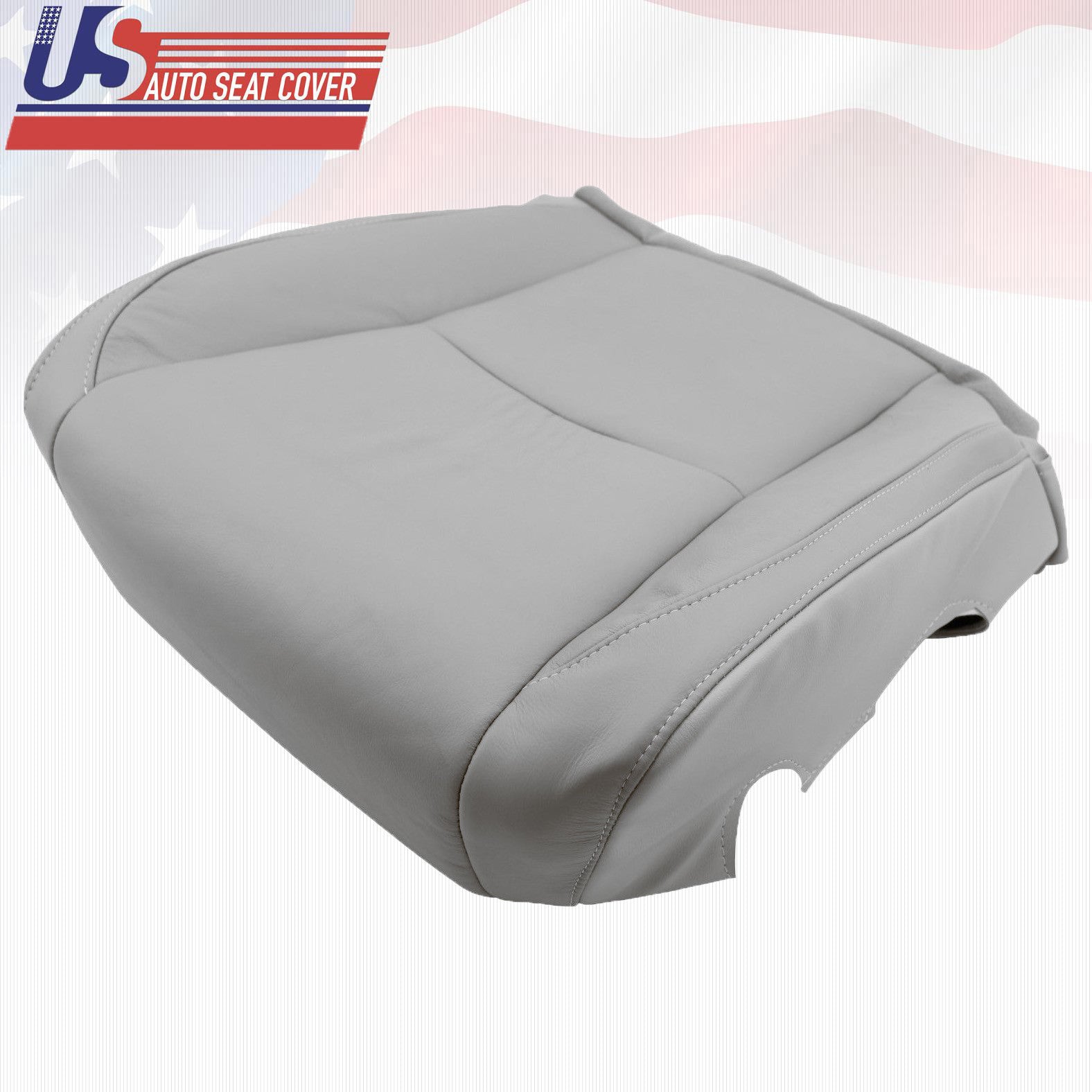 Fits 2005 Lexus RX330 - DRIVER Bottom Leather Replacement Seat Cover Gray