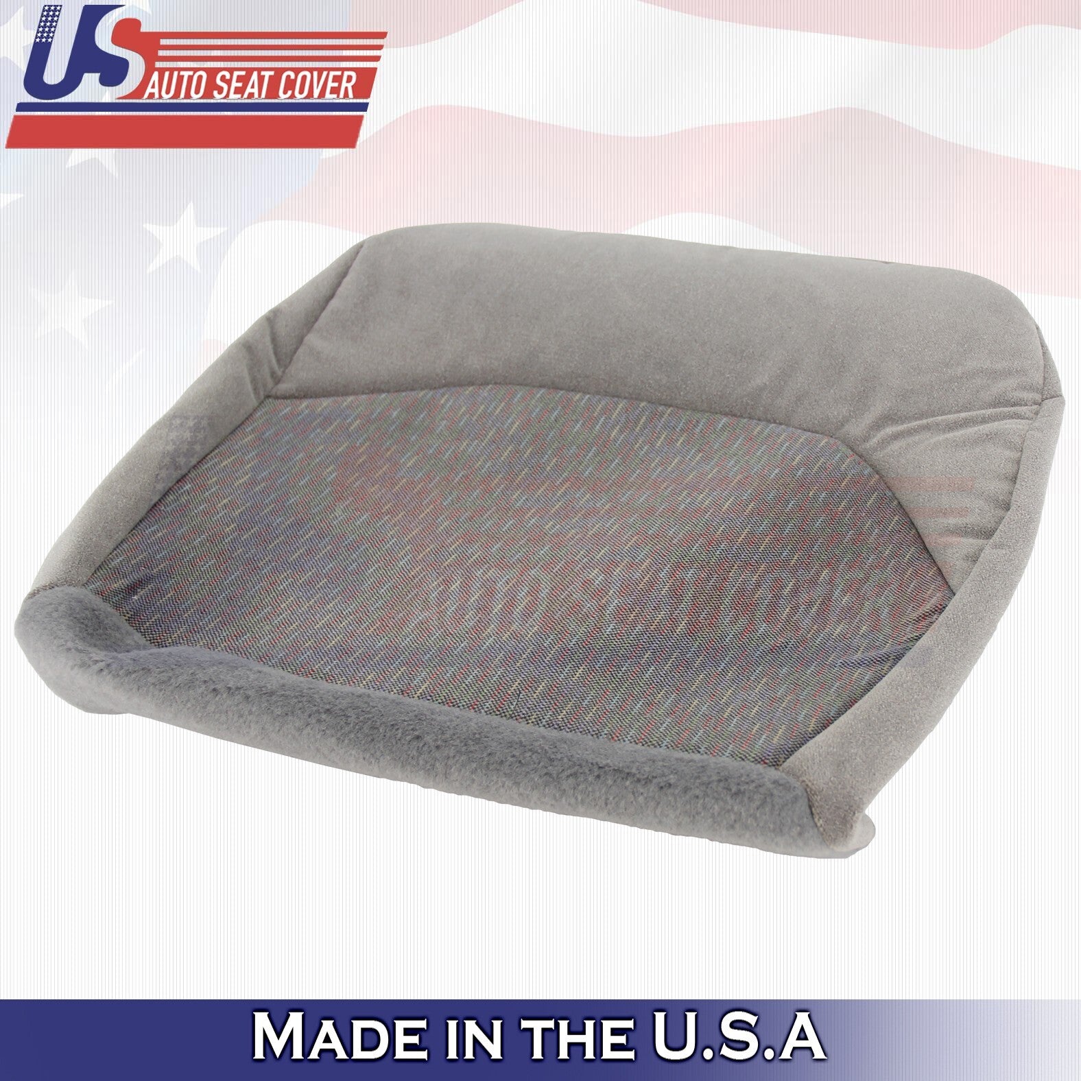 1994 1995 For Ford F150 F250 F350 XLT Driver Top & Bottom Cloth Seat Covers Gray