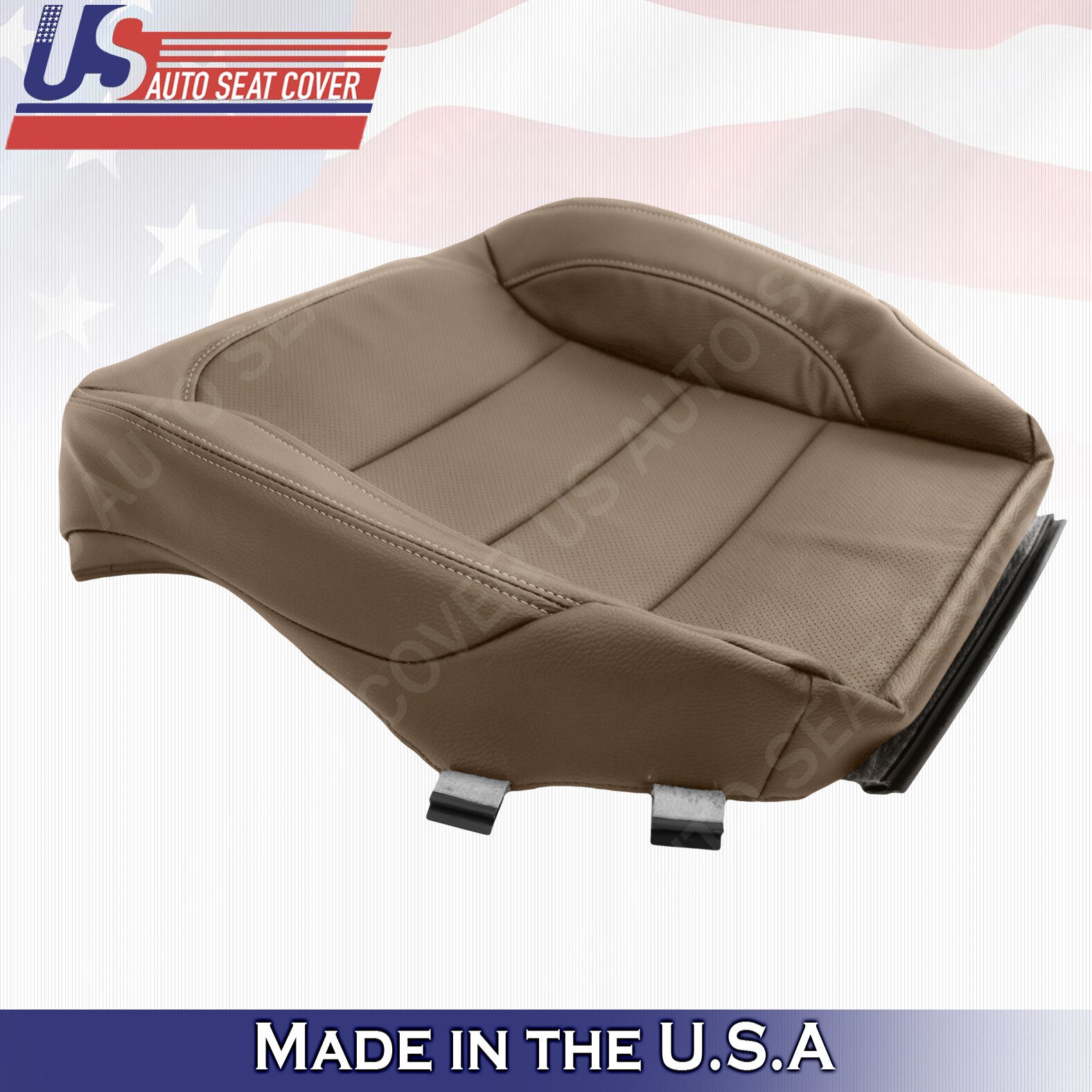 Tan Bottoms Perforate Leather Cover For 2012 2013 Mercedes Benz ML  ML350 ML400