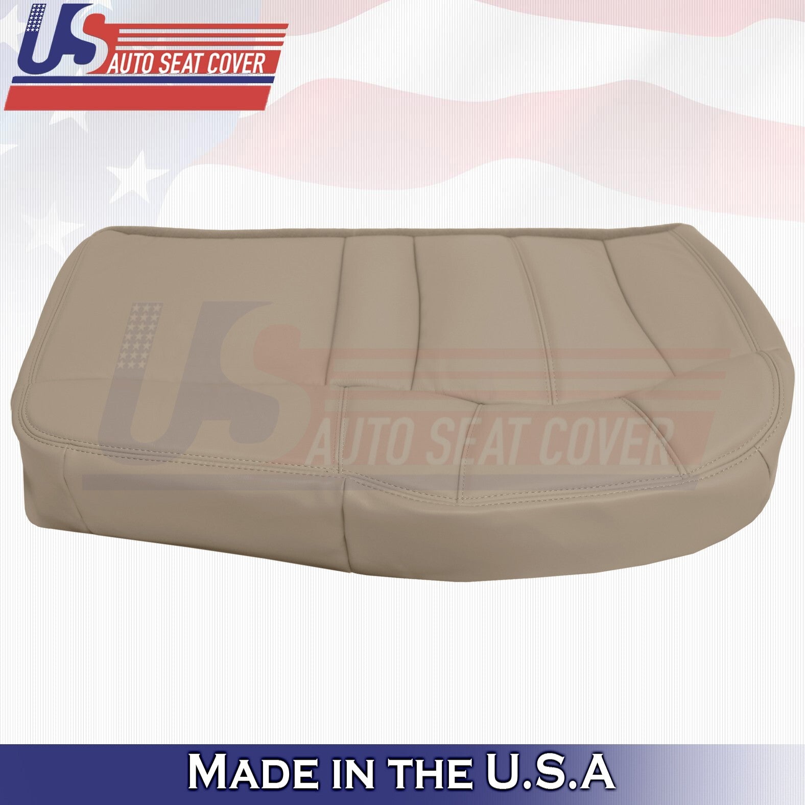 1999 to 2002 Fits Chevy Silverado Rear Bench Driver Bottom Leather Cover Tan