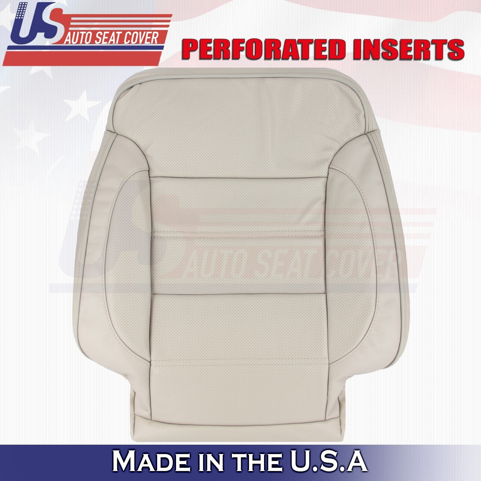 2016 For GMC Yukon Denali Driver & Passenger Top Leather Seat Covers Tan